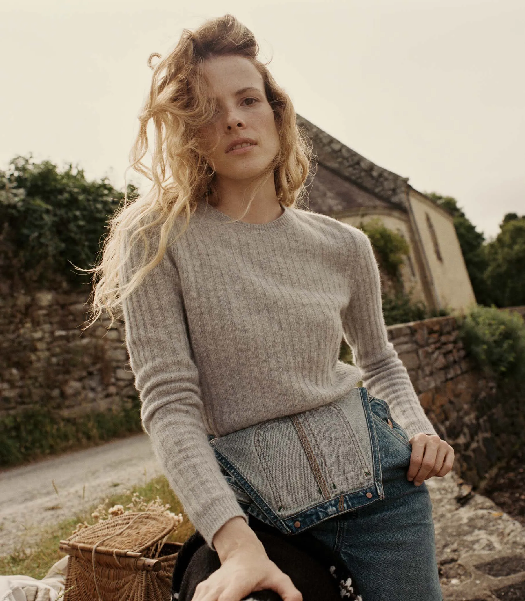 HMD -- HYERES CASHMERE SWEATER -- RAINCLOUD sold by Doen product image thumbnail 4