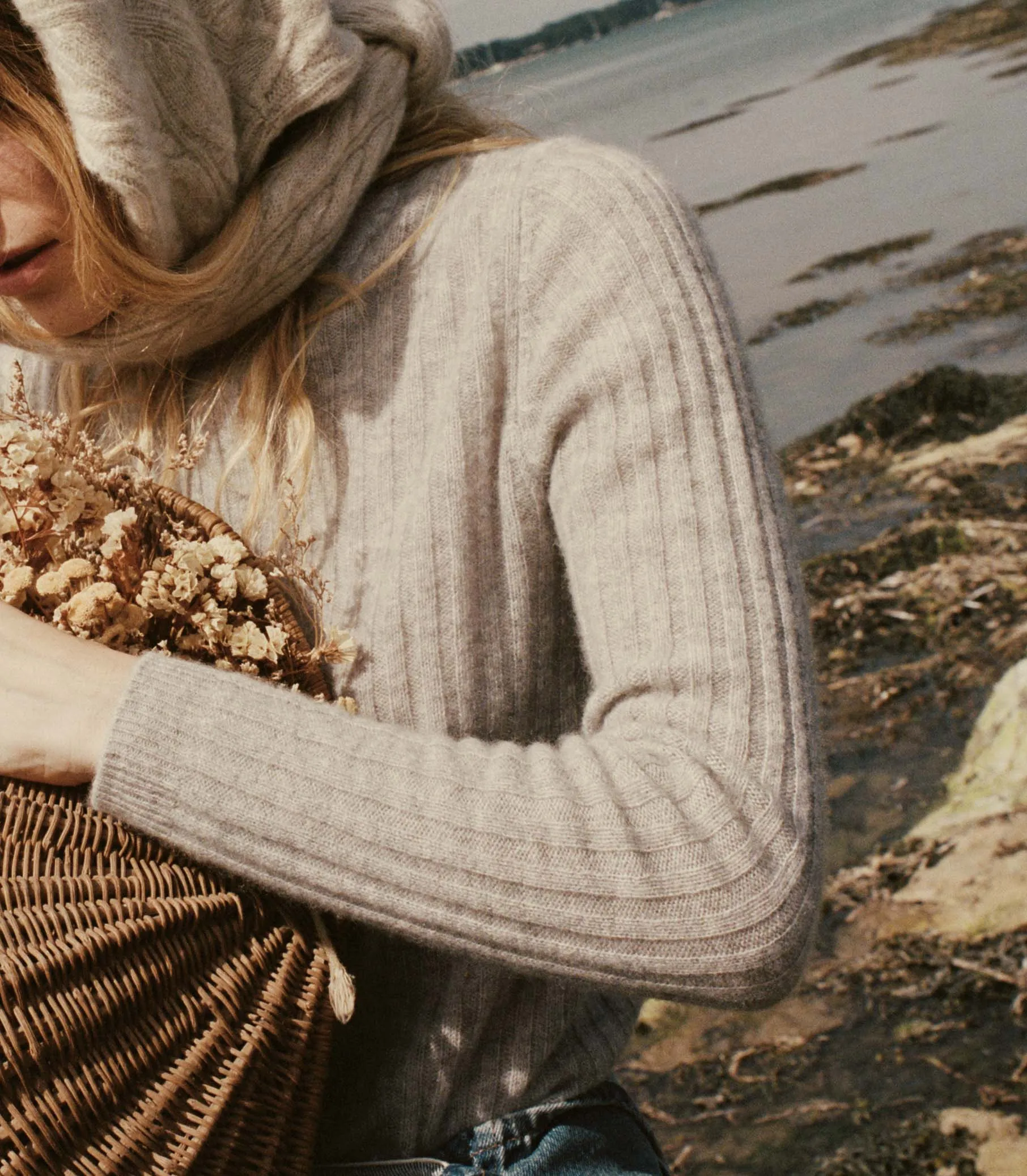 HMD -- HYERES CASHMERE SWEATER -- RAINCLOUD sold by Doen product image thumbnail 2