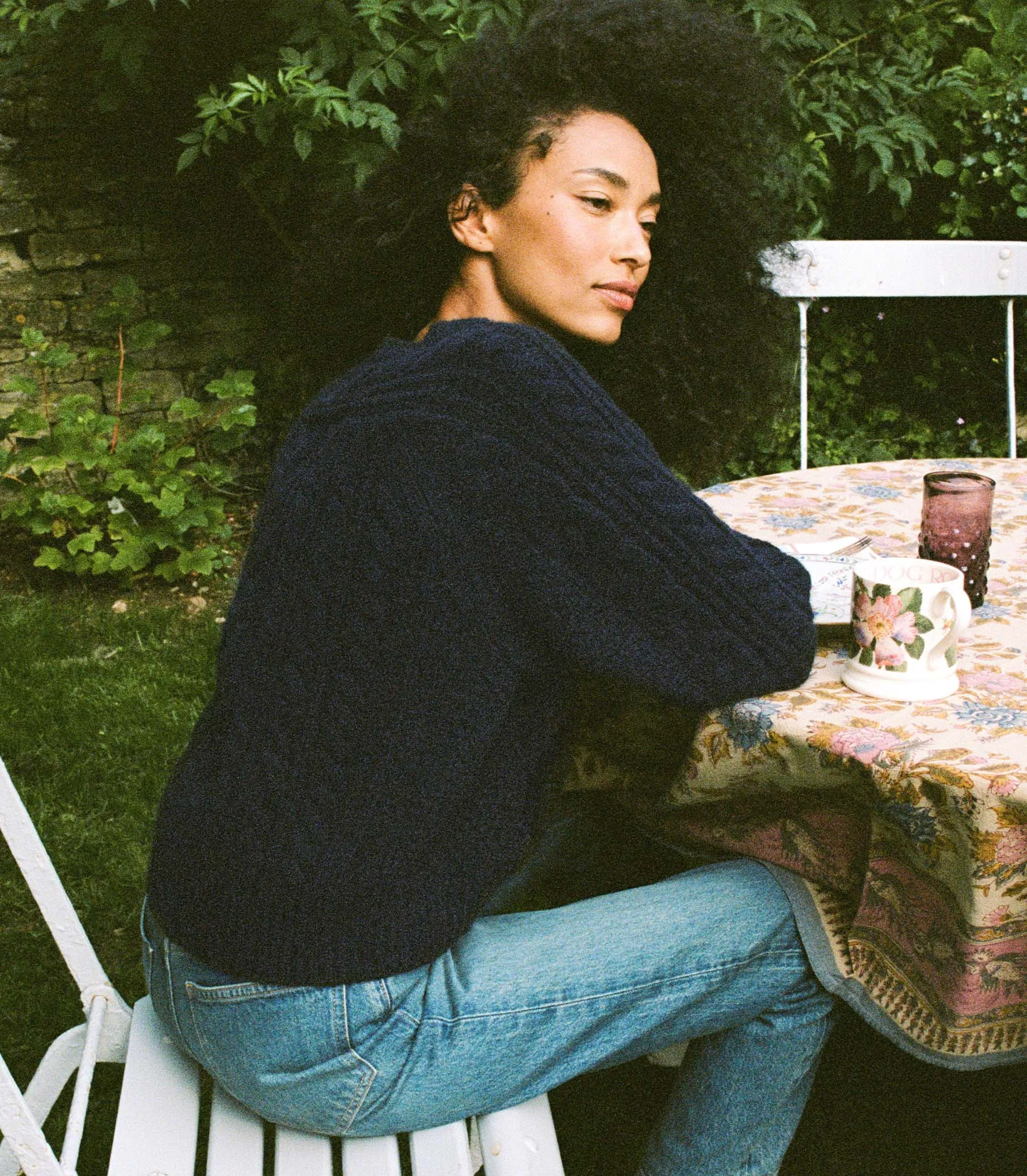 HMD -- CRESSIDA CASHMERE SWEATER -- NAVY sold by Doen product image thumbnail 3