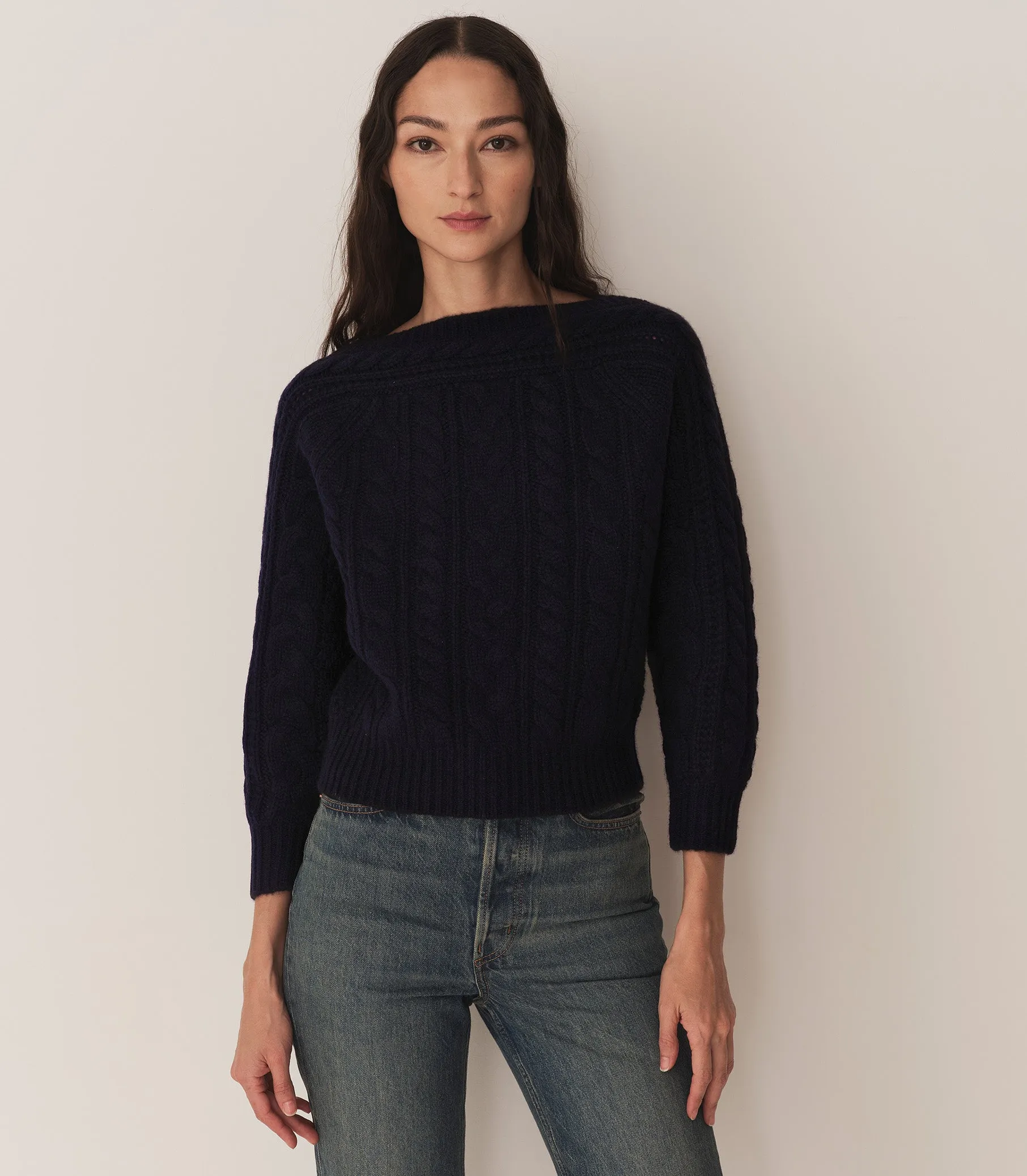 HMD -- CRESSIDA CASHMERE SWEATER -- NAVY sold by Doen product image thumbnail 5