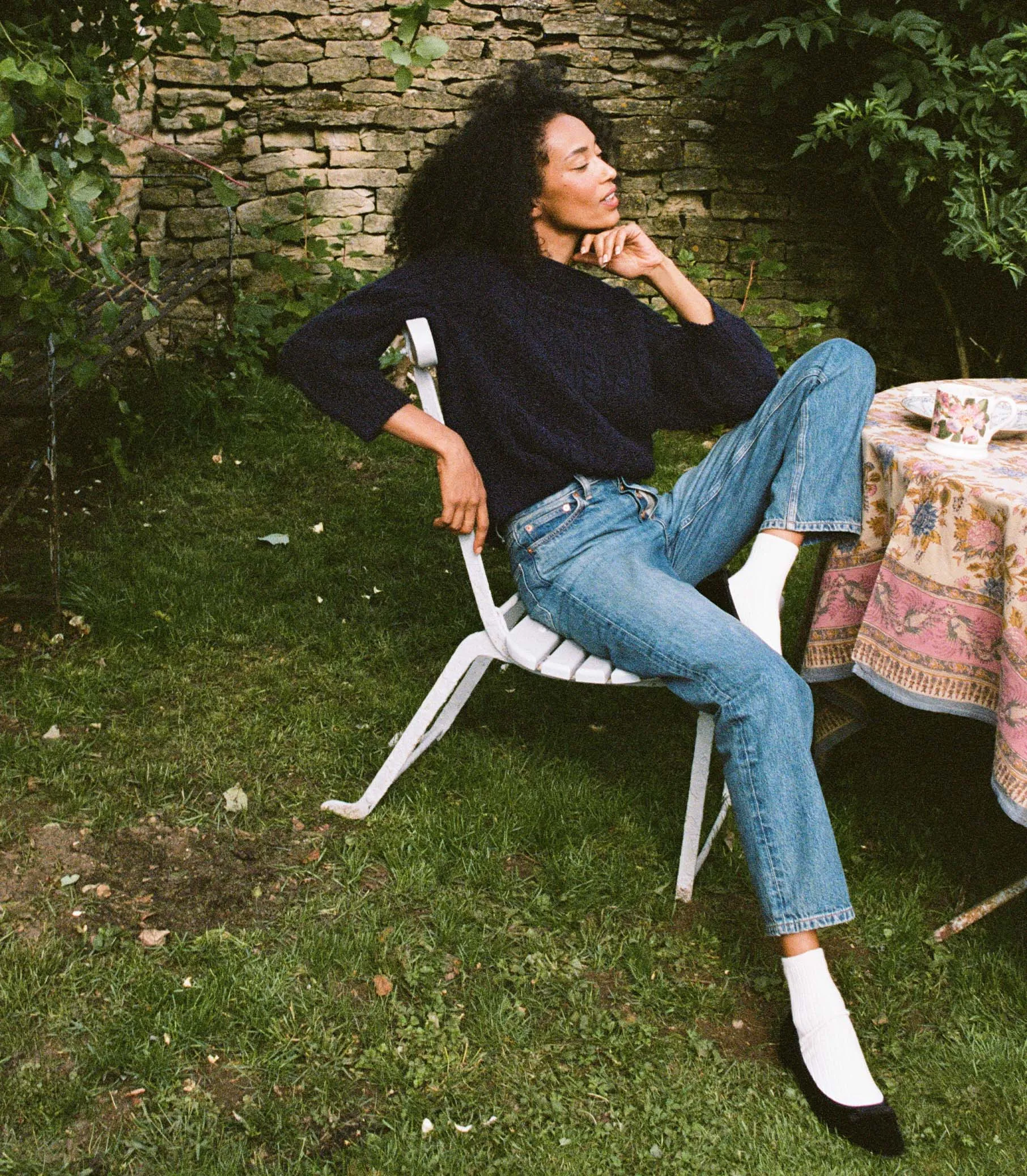 HMD -- CRESSIDA CASHMERE SWEATER -- NAVY sold by Doen product image thumbnail 2