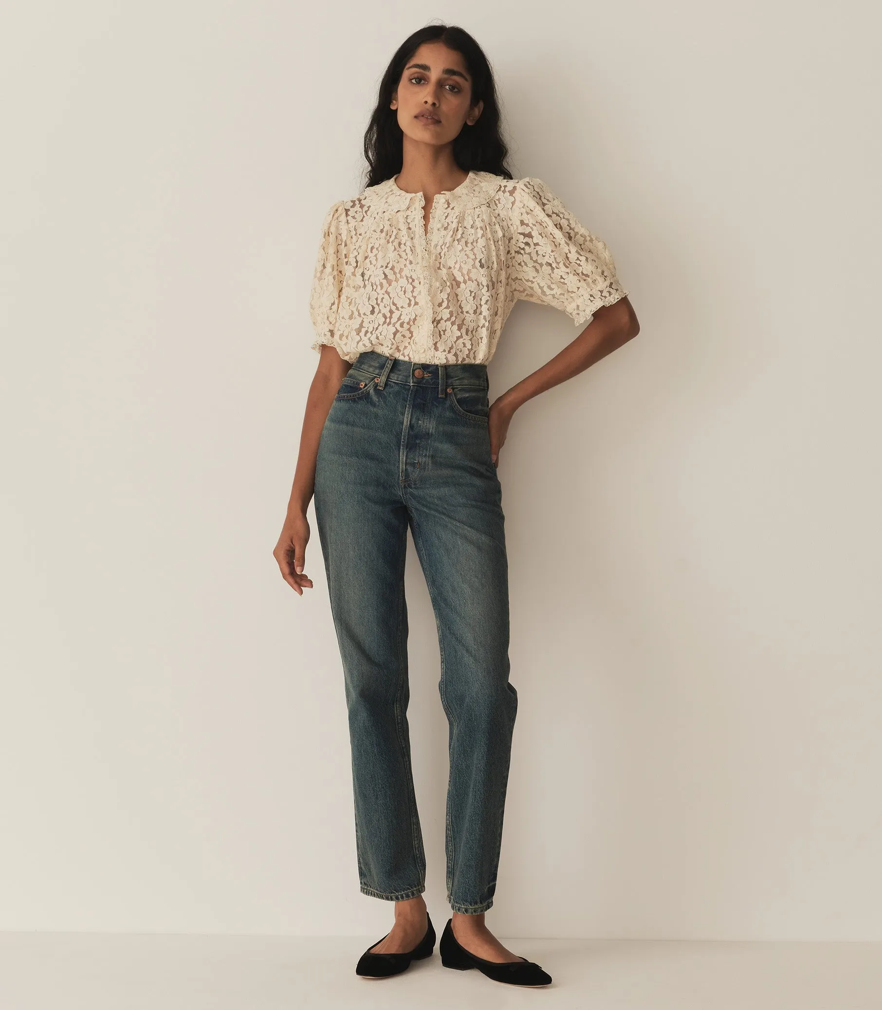 HMD -- LENORE TOP -- MOTHER OF PEARL sold by Doen product image thumbnail 2