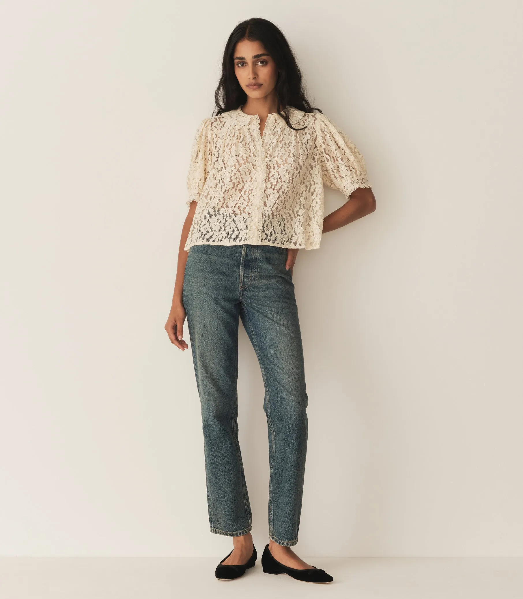 HMD -- LENORE TOP -- MOTHER OF PEARL sold by Doen product image thumbnail 4