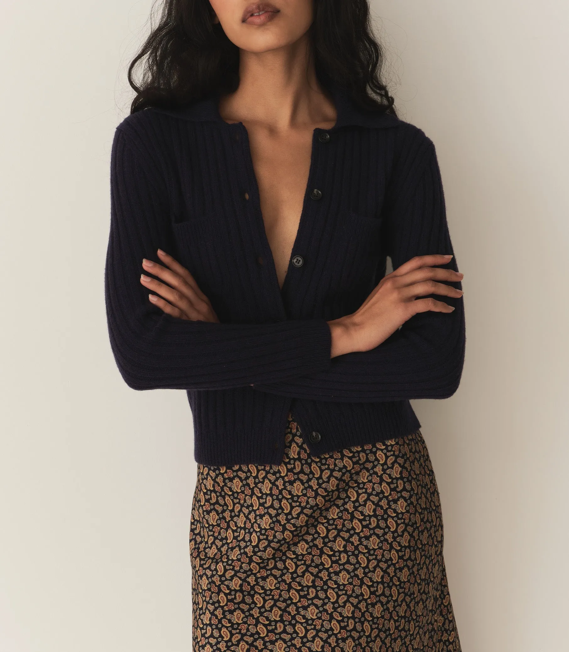 HMD -- HARRINGTON CARDIGAN -- NAVY sold by Doen product image thumbnail 5