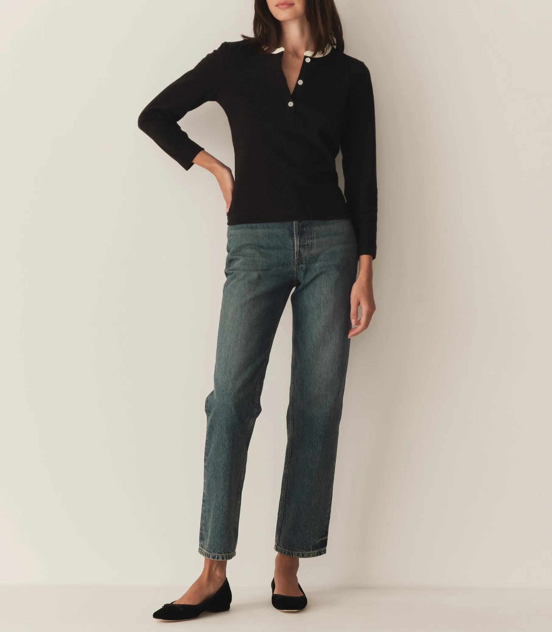 HMD -- CLOVER TEE -- BLACK sold by Doen product image thumbnail 3