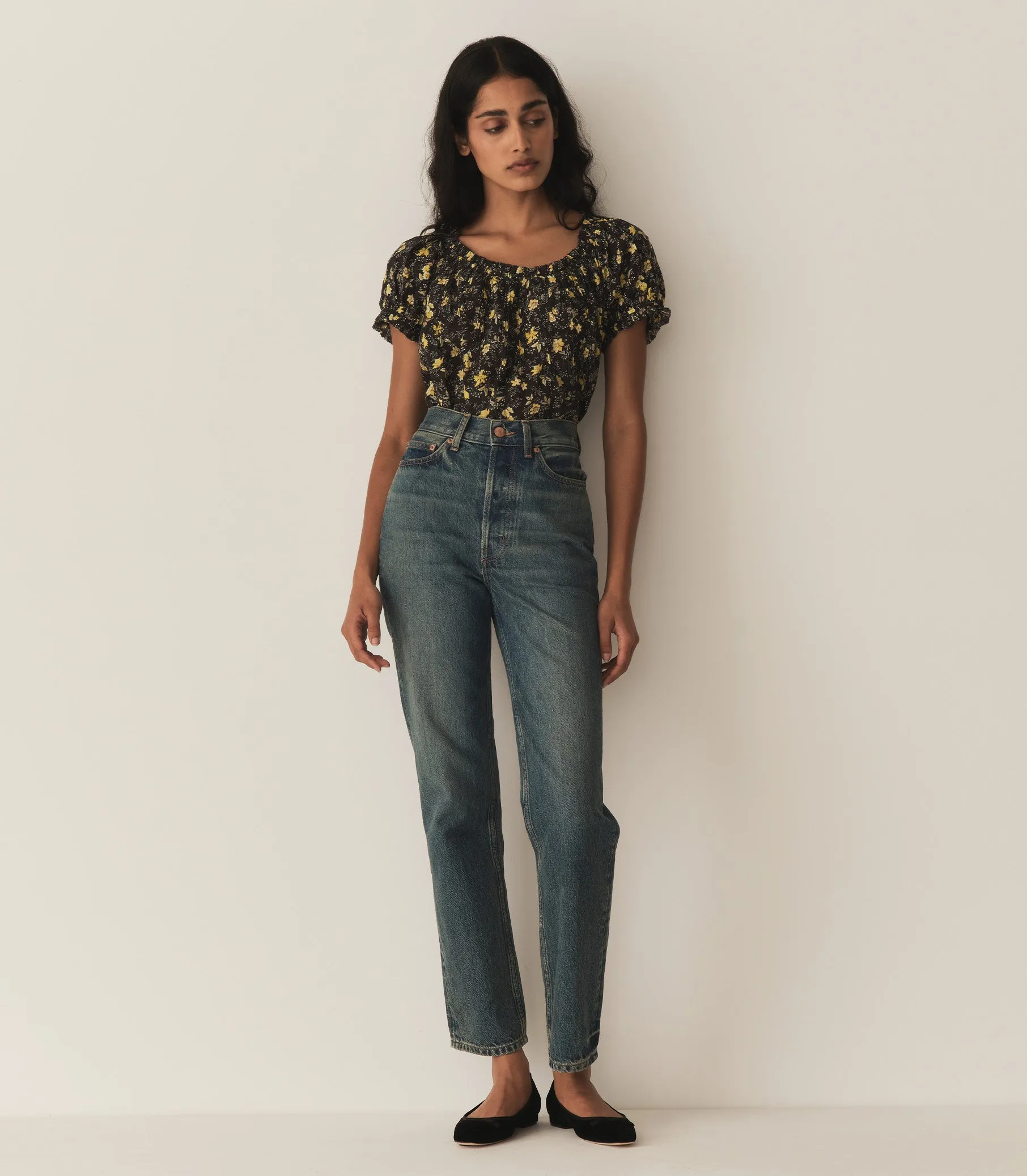 HMD -- FREDERICA TOP -- NOIR WINDING BLOSSOMS sold by Doen product image thumbnail 2