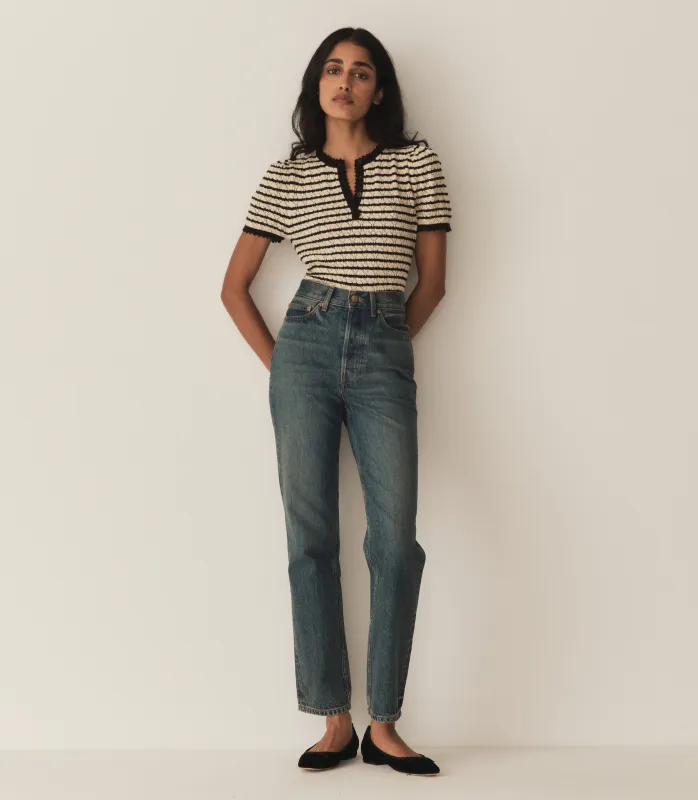 HMD -- BRANDIE TOP -- ALLAIRE STRIPE sold by Doen