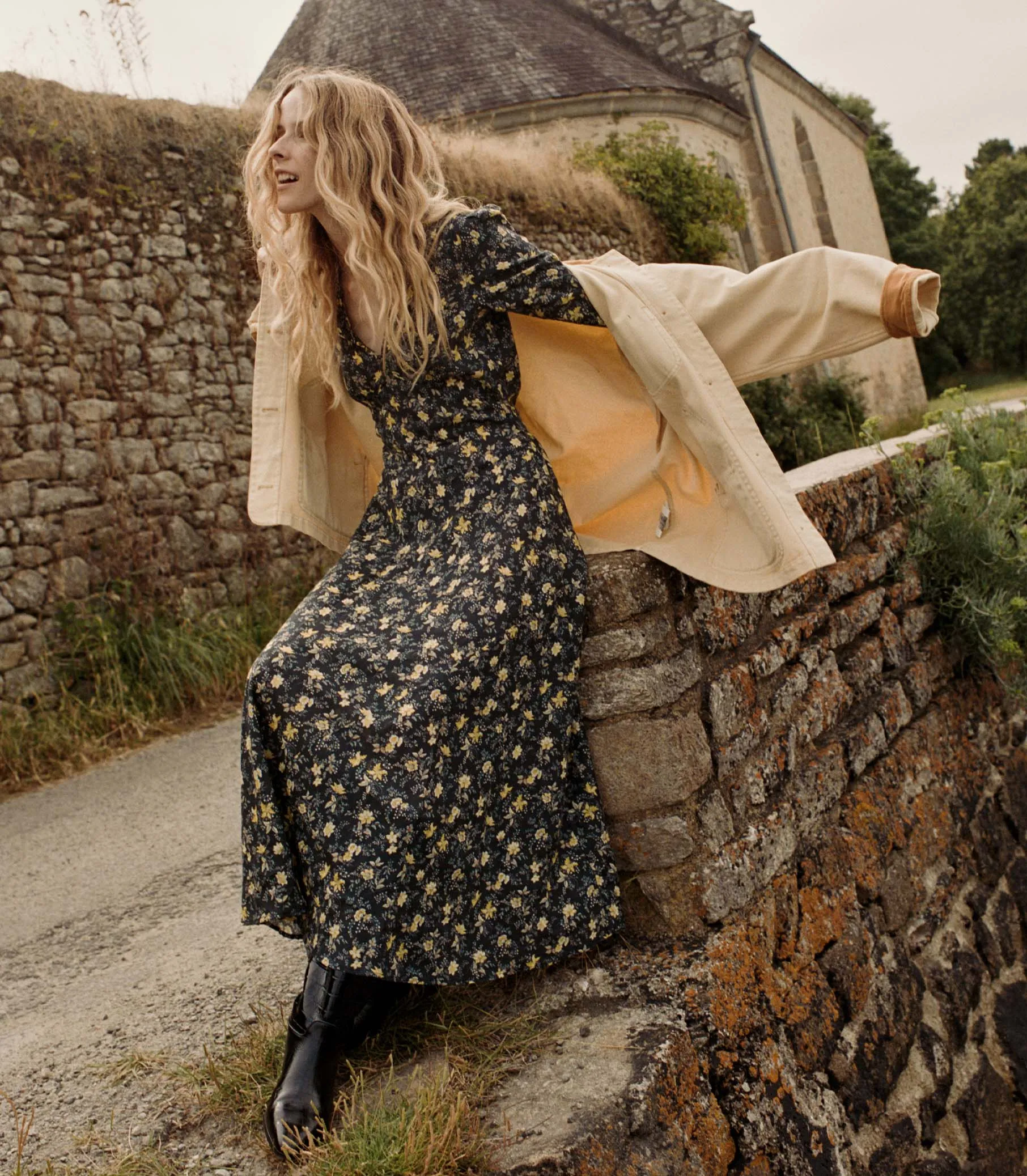 HMD -- CHARLESTON DRESS -- NOIR WINDING BLOSSOMS sold by Doen product image thumbnail 3