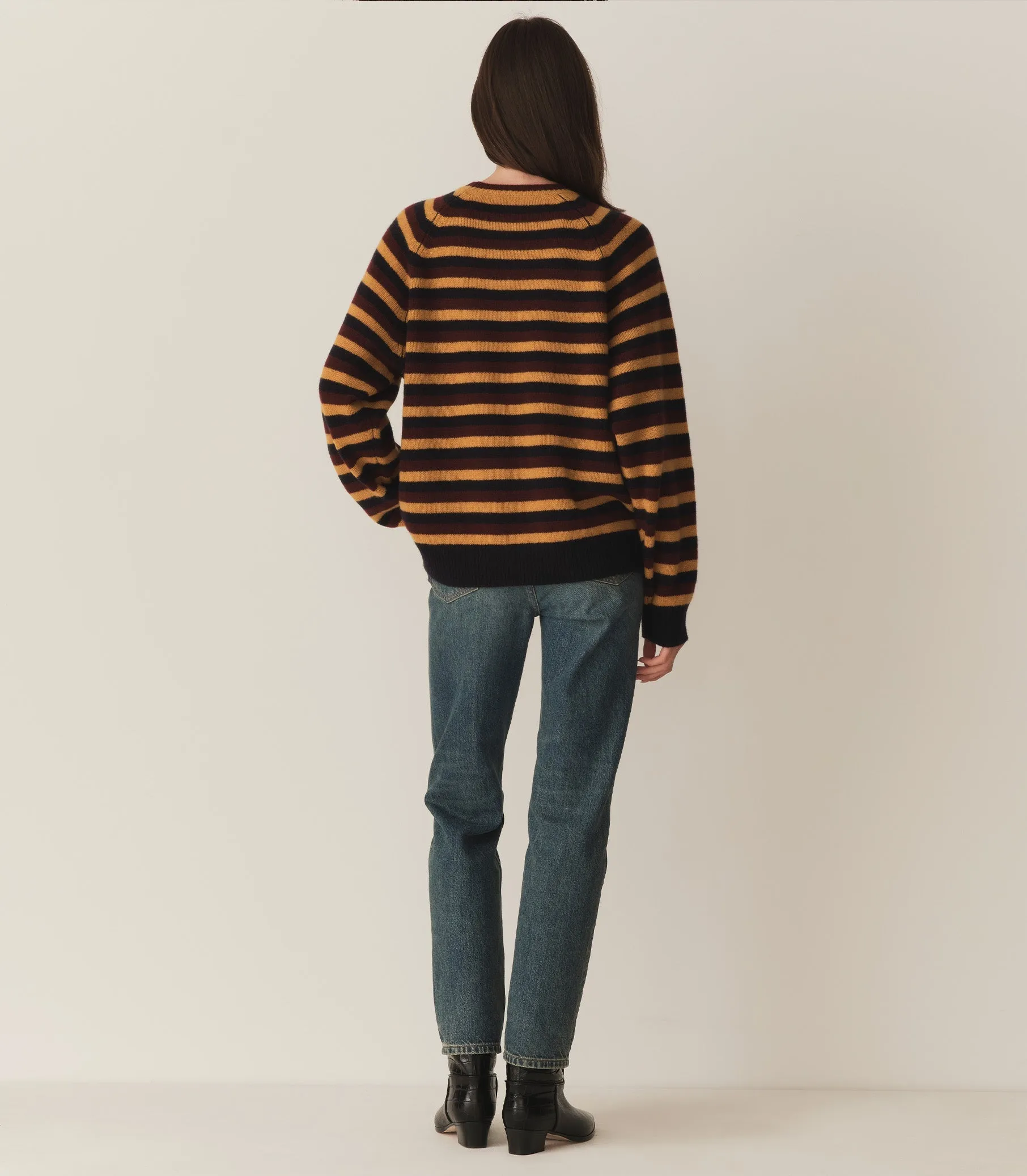 HMD -- DANA CASHMERE SWEATER -- CARRINGTON STRIPE sold by Doen product image thumbnail 3