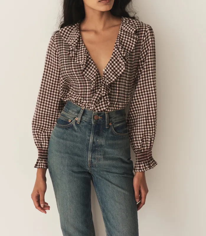 HMD -- HARDY TOP -- DELPHINE PLAID sold by Doen