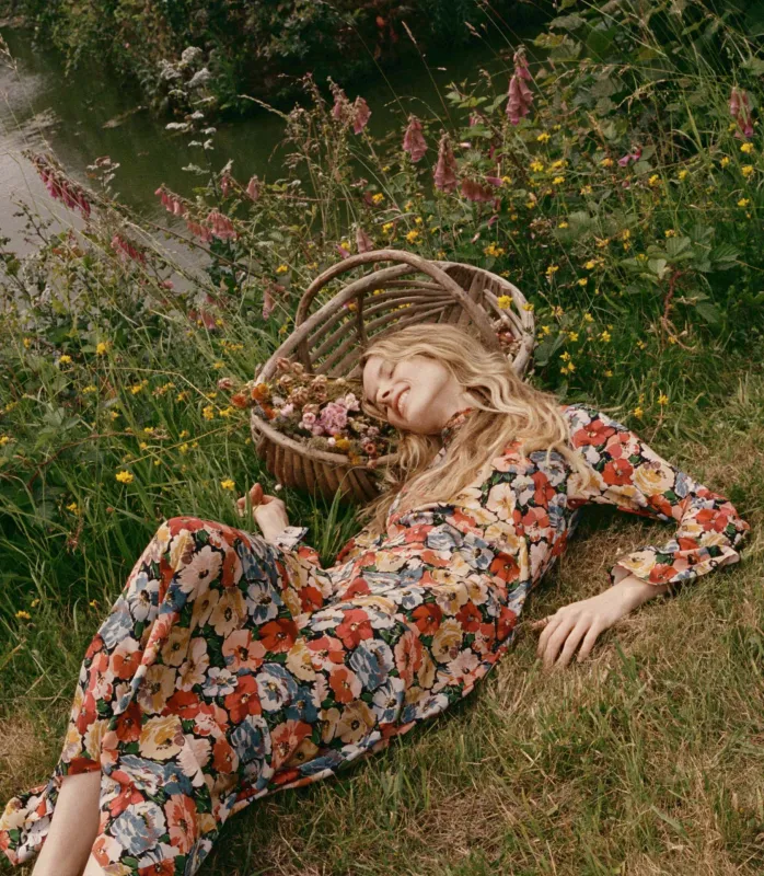 HMD -- MUSETTA DRESS -- POPPY MEADOW sold by Doen