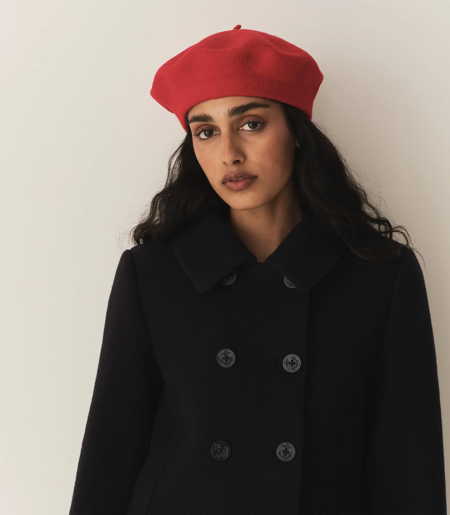 HMD -- GEORGIANNA BERET -- RED WOOL sold by Doen