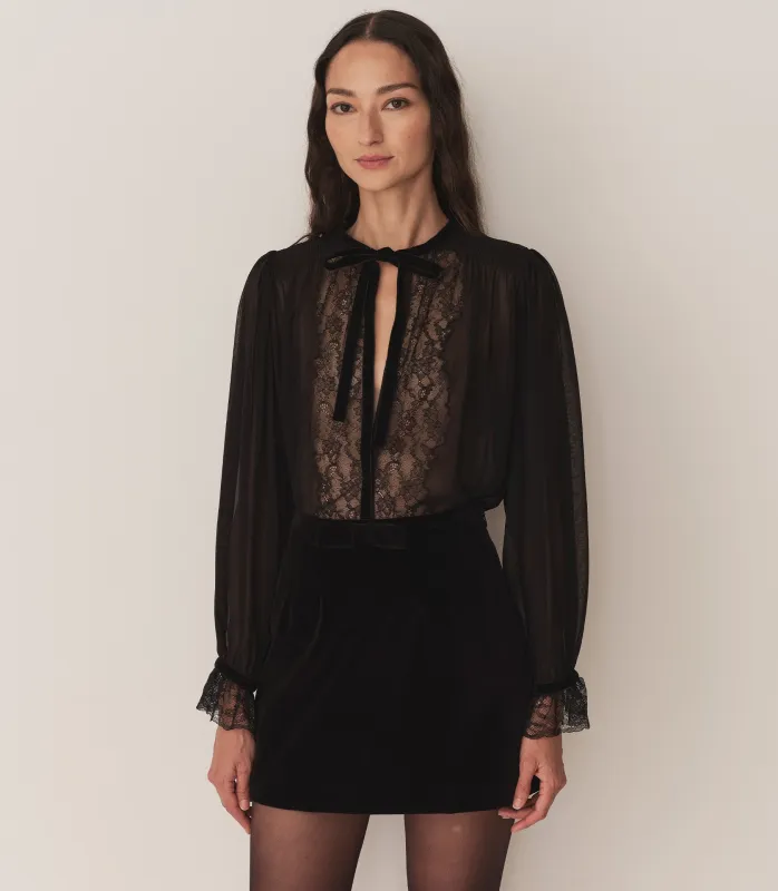 HMD -- LEIA TOP -- BLACK sold by Doen