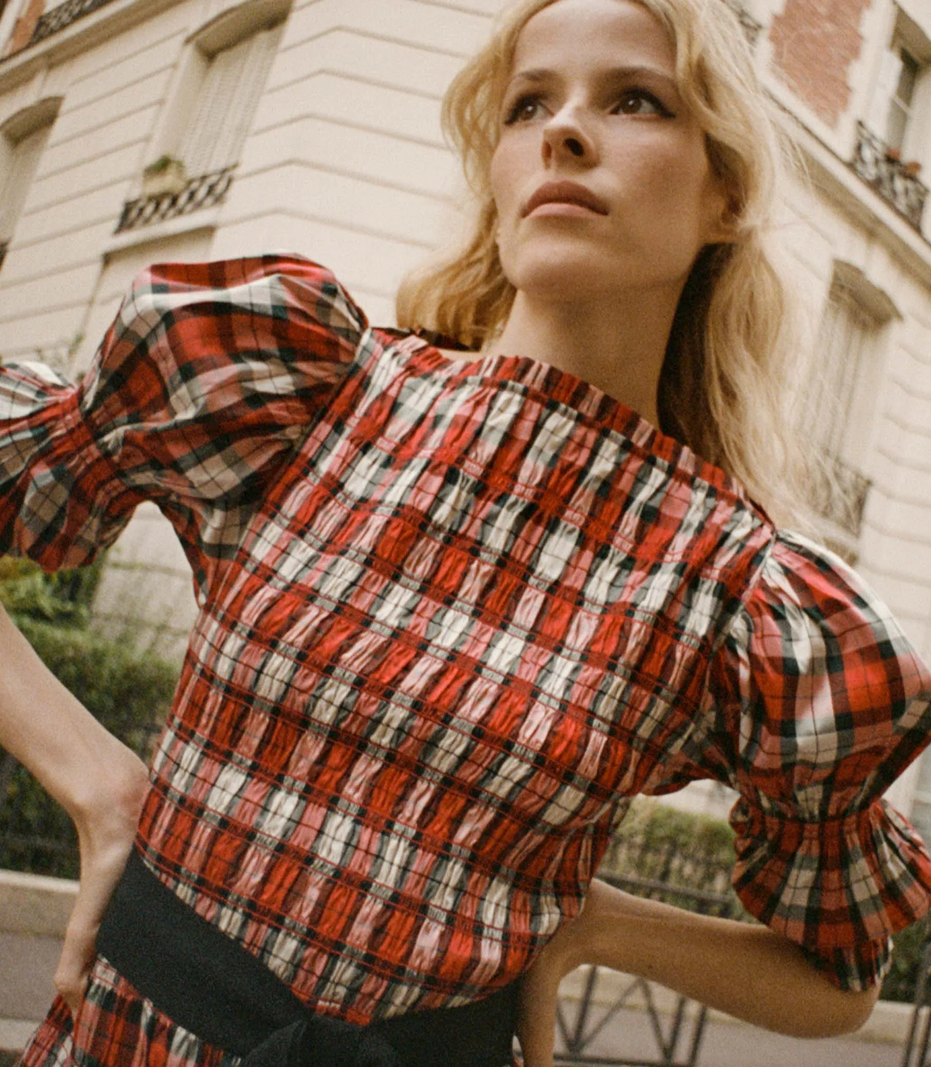 HMD -- RAQUELLA DRESS -- ROUGE ADALINE PLAID sold by Doen product image thumbnail 2