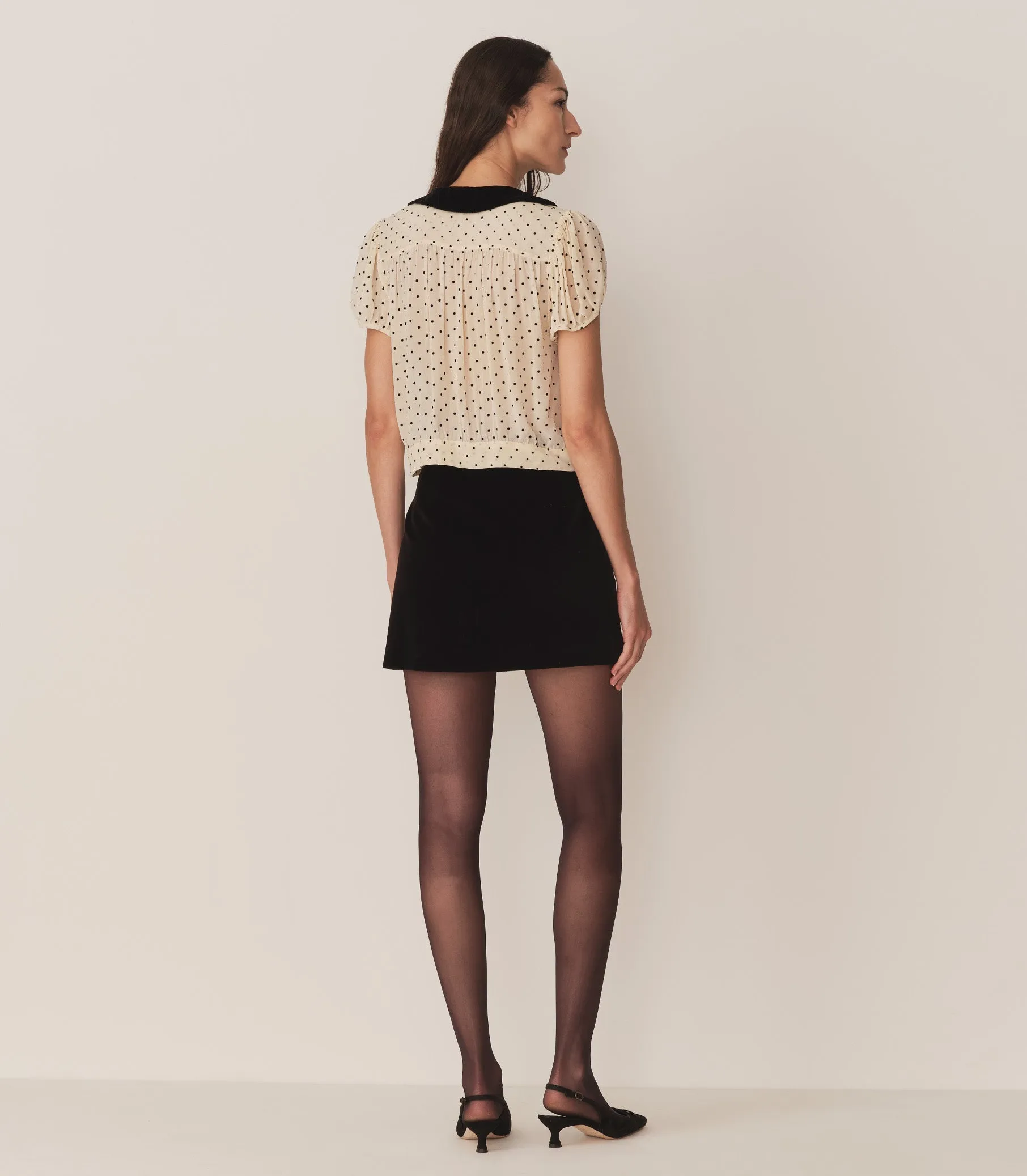 HMD -- MADELINE TOP -- MOTHER OF PEARL DOT sold by Doen product image thumbnail 2