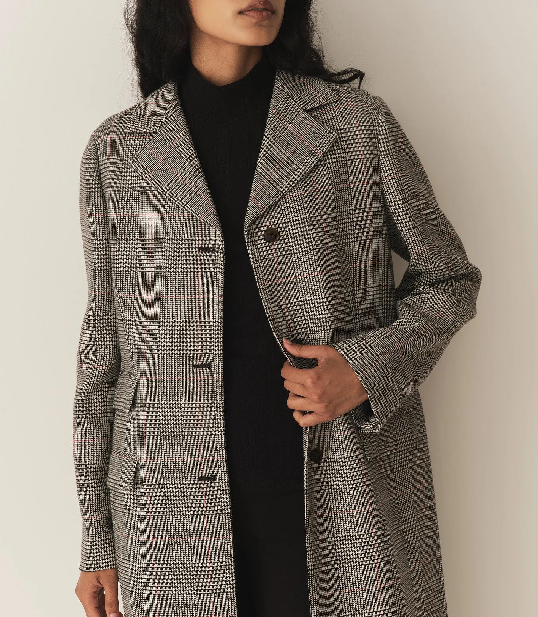 HMD -- BELLINGHAM COAT -- WICKHAM HOUNDSTOOTH PLAID sold by Doen product image thumbnail 4