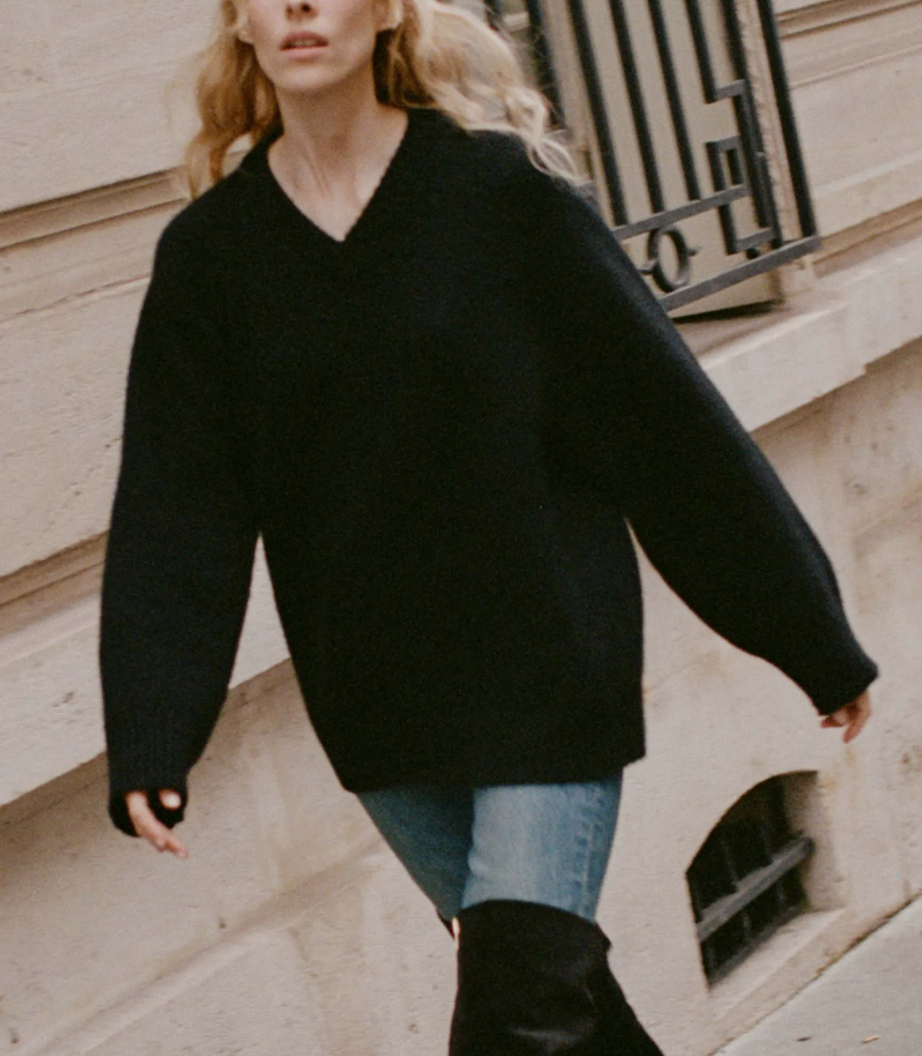 HMD -- MERIT SWEATER -- BLACK sold by Doen
