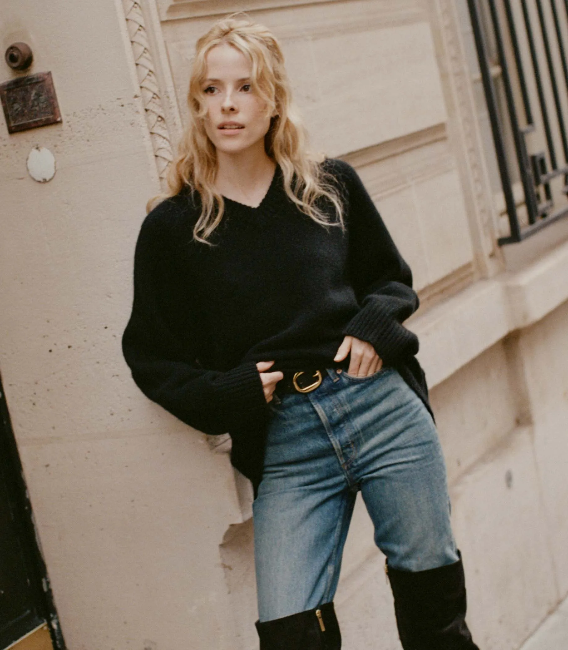 HMD -- MERIT SWEATER -- BLACK sold by Doen product image thumbnail 2