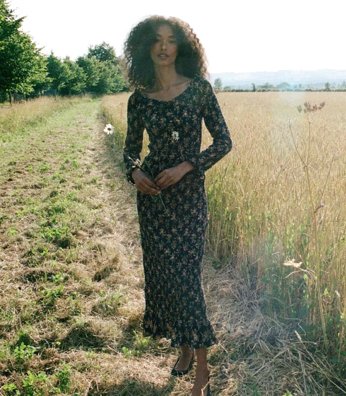 HMD -- ROSELIA DRESS -- FOXGLOVE FLORAL sold by Doen