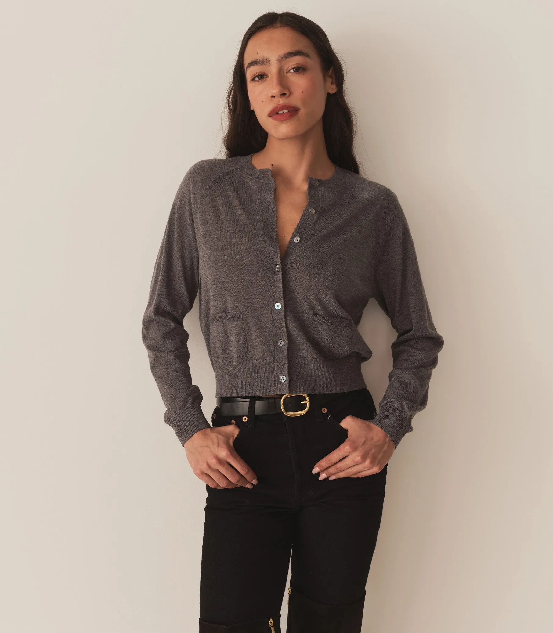 HMD -- CELINE CARDIGAN -- GREY sold by Doen