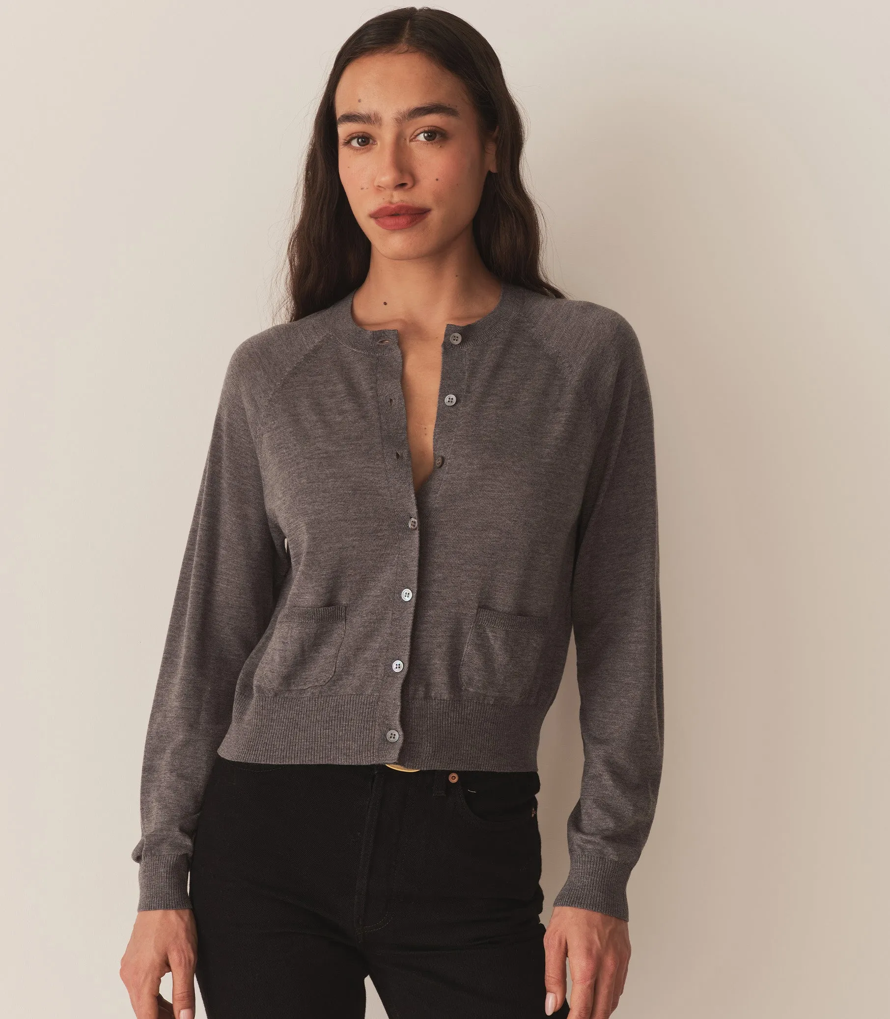 HMD -- CELINE CARDIGAN -- GREY sold by Doen product image thumbnail 2