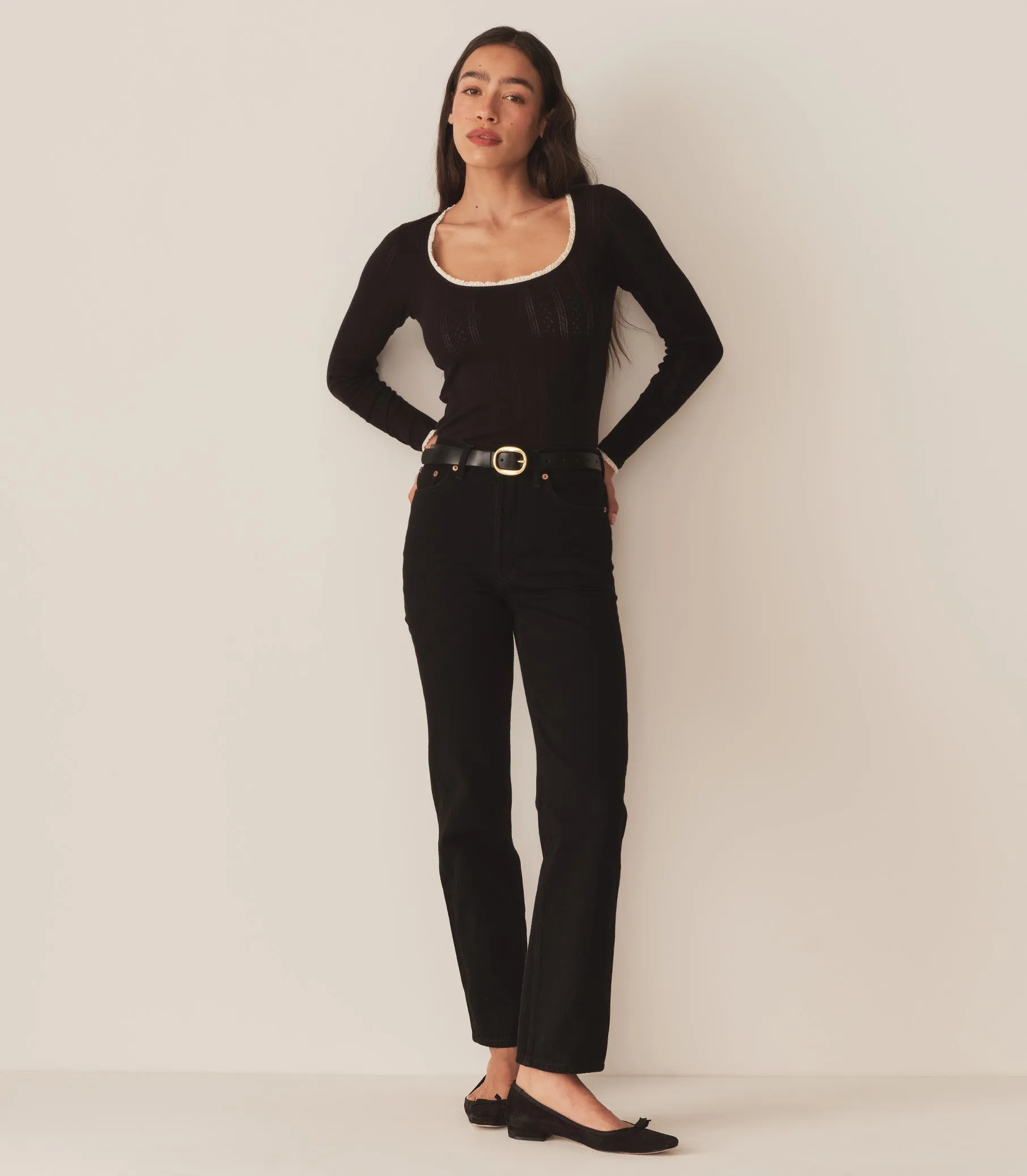 HMD -- ROMY TEE -- BLACK sold by Doen product image thumbnail 2