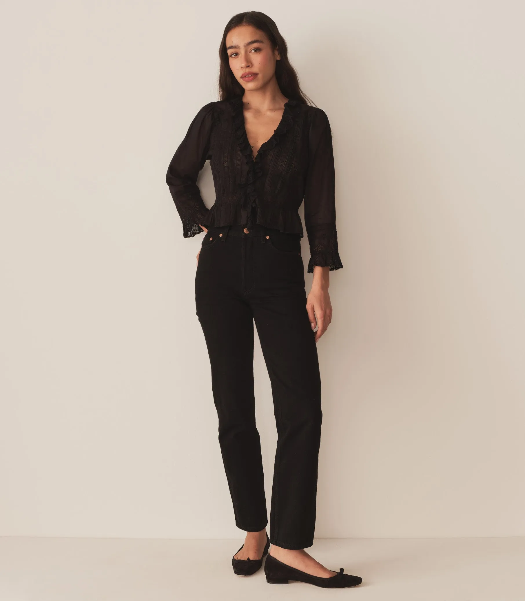 HMD -- ELDORIS TOP -- BLACK sold by Doen product image thumbnail 3