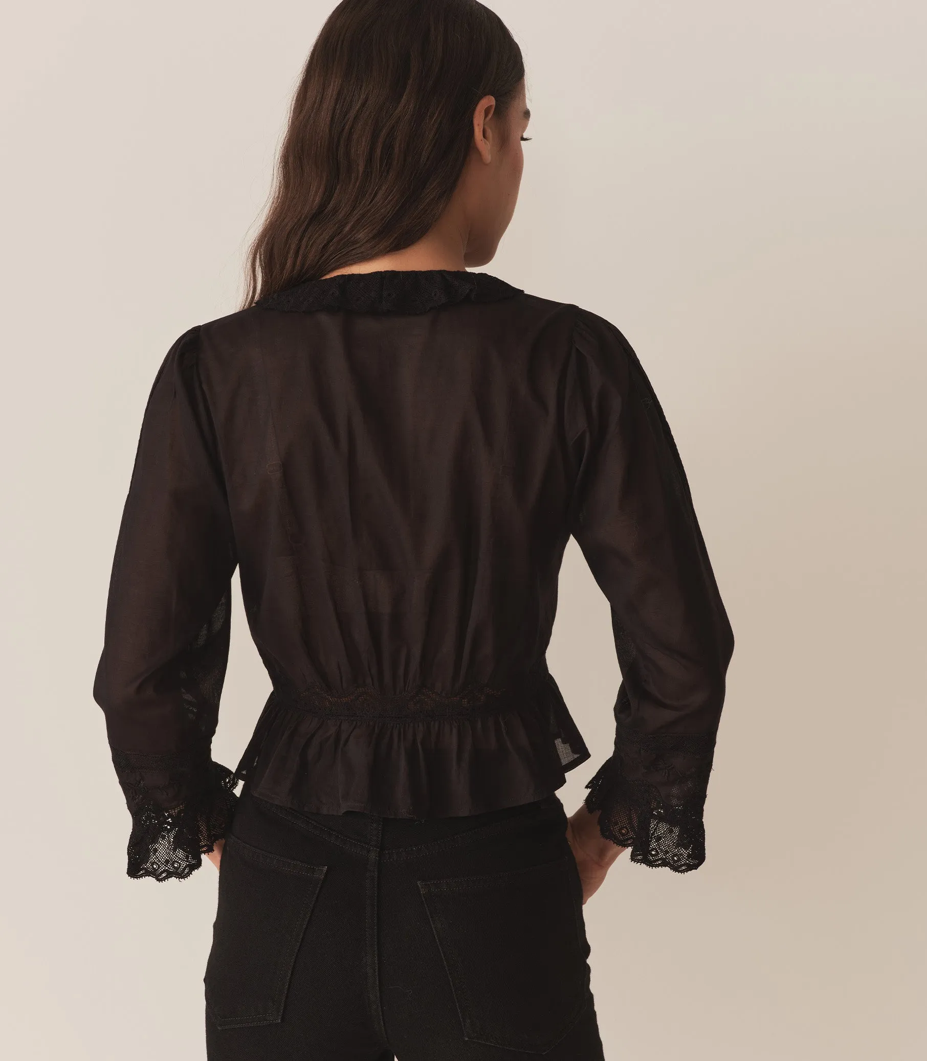 HMD -- ELDORIS TOP -- BLACK sold by Doen product image thumbnail 4