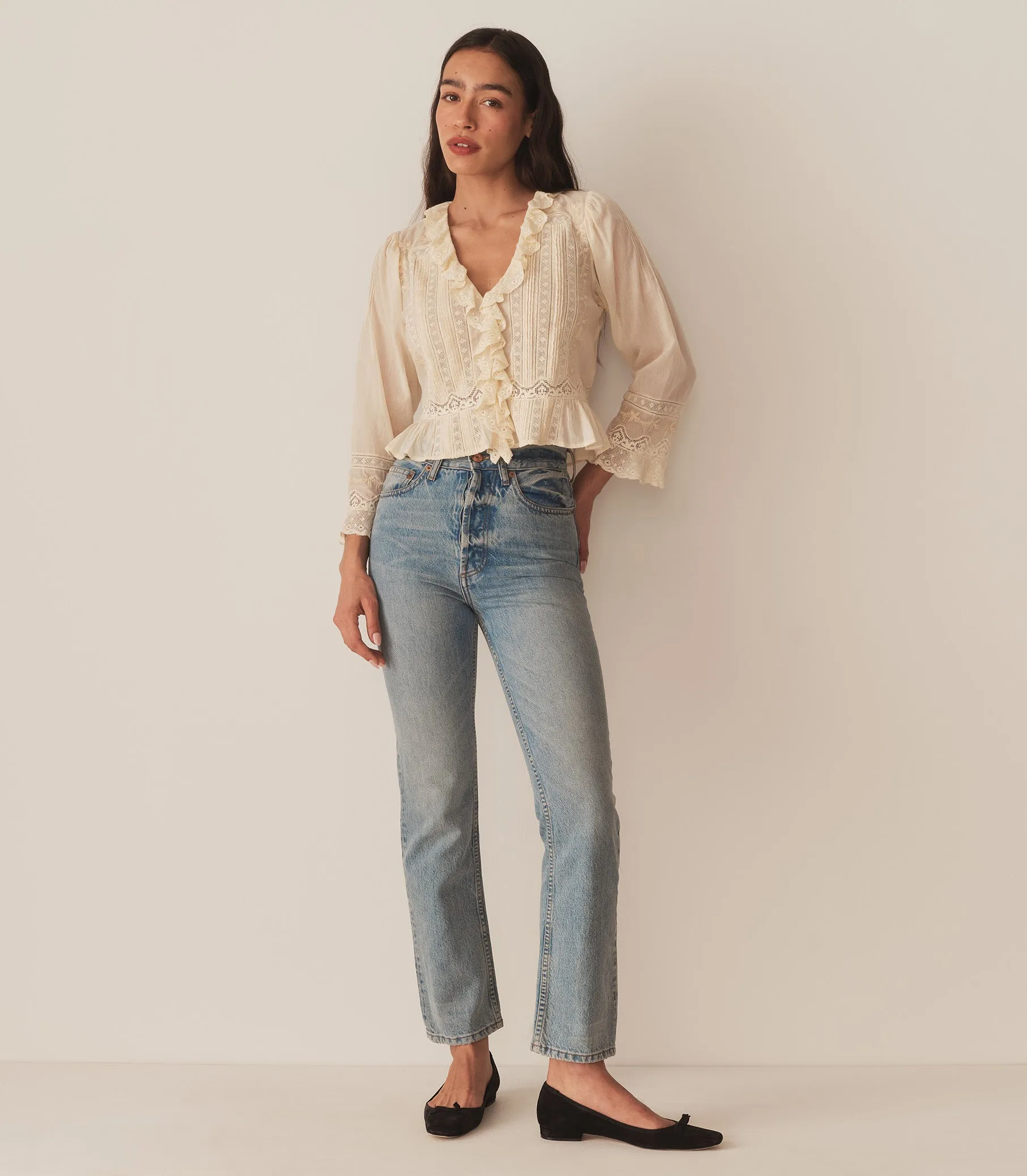 HMD -- ELDORIS TOP -- ALABASTER sold by Doen product image thumbnail 3