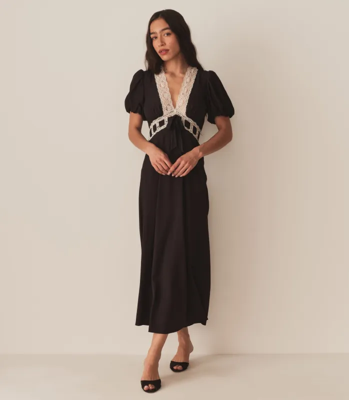 HMD -- AUGUSTINA DRESS -- BLACK sold by Doen