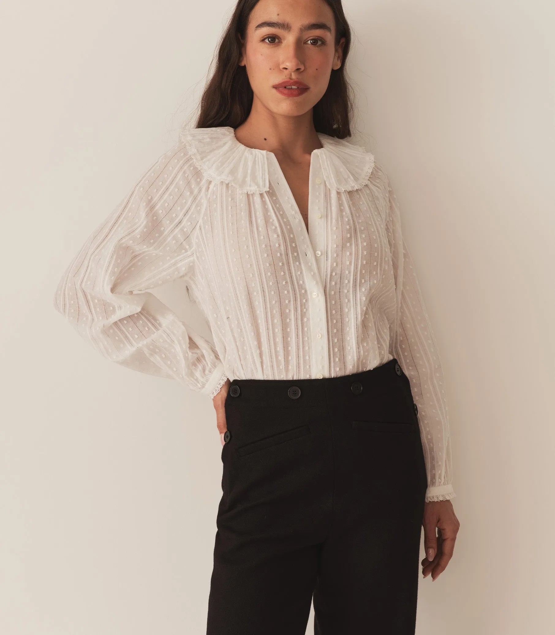 HMD -- JACEY TOP -- SALT sold by Doen product image thumbnail 2