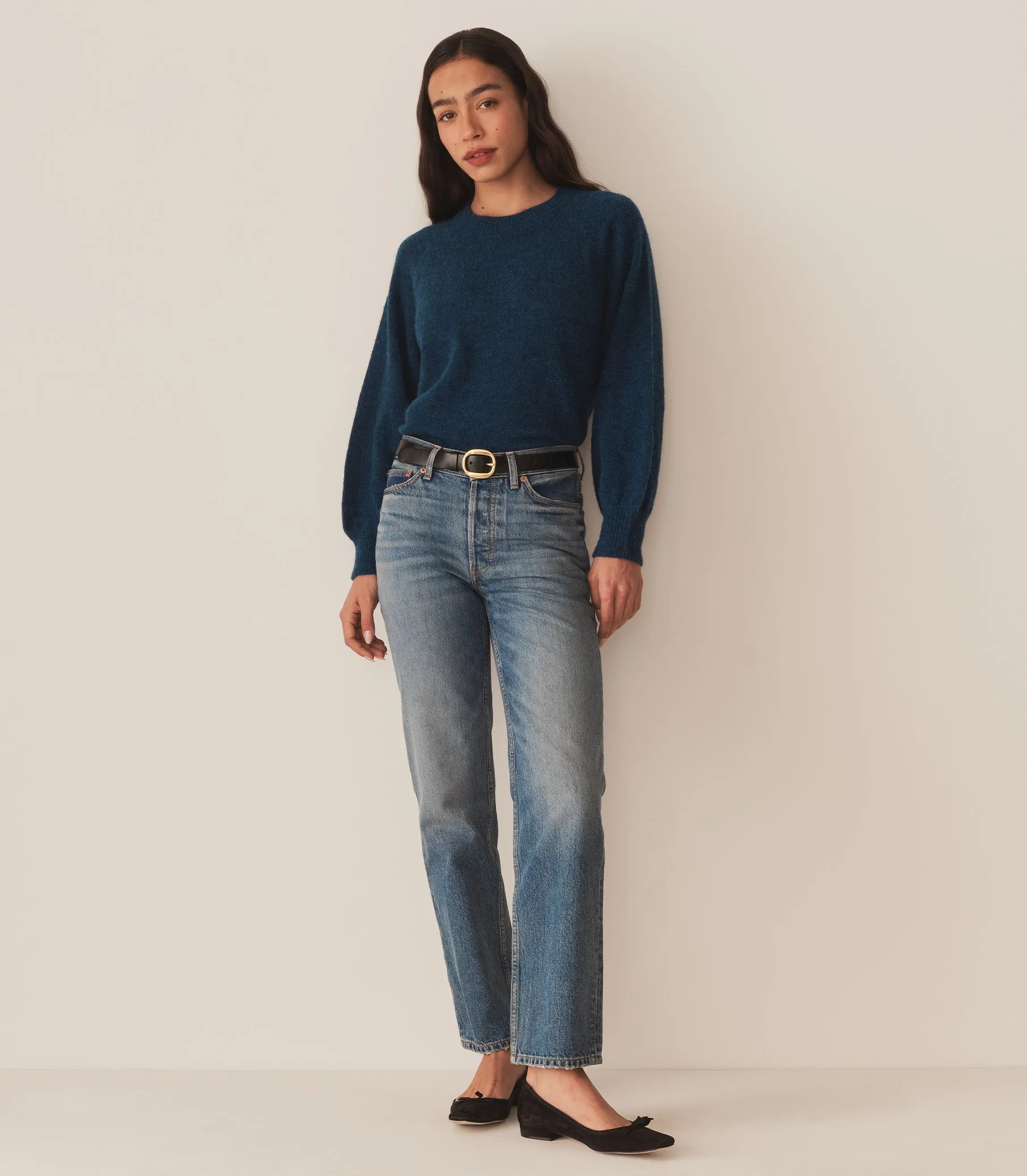 HMD -- MARSENA SWEATER -- DEEP SAPPHIRE sold by Doen product image thumbnail 3