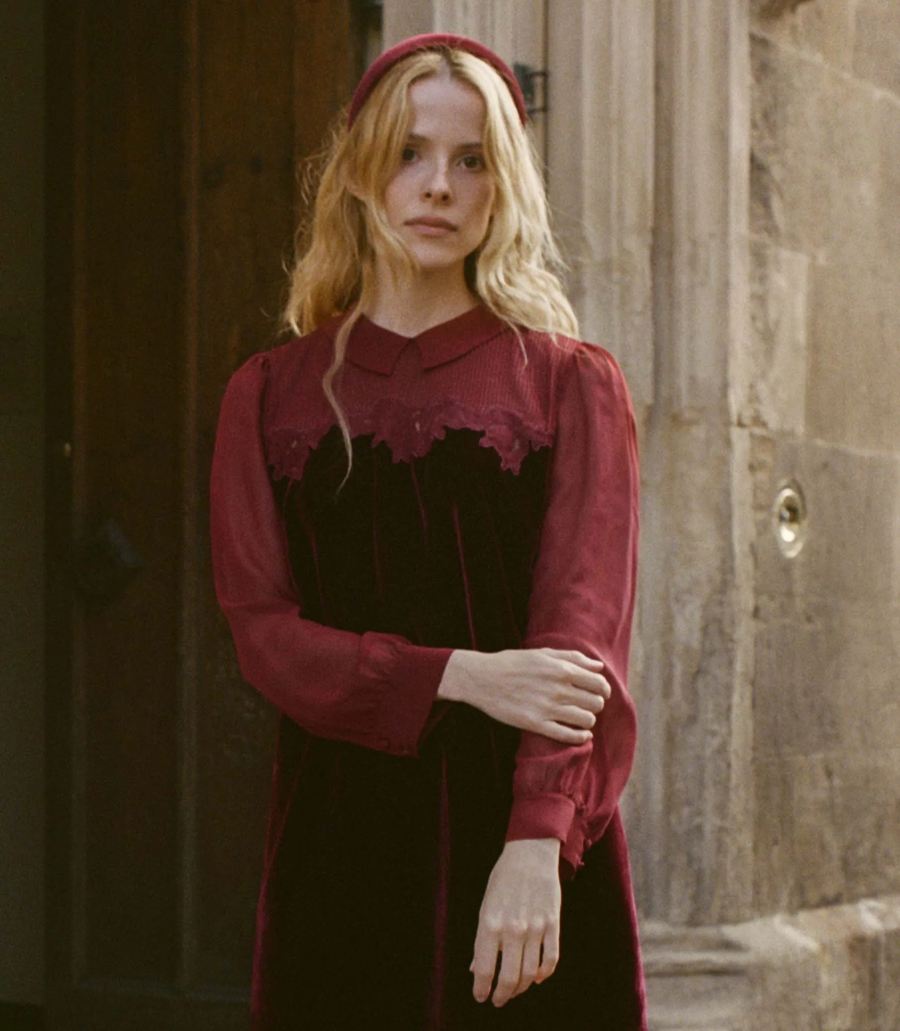 SESTRI HEADBAND -- CRIMSON VELVET sold by Doen product image thumbnail 5