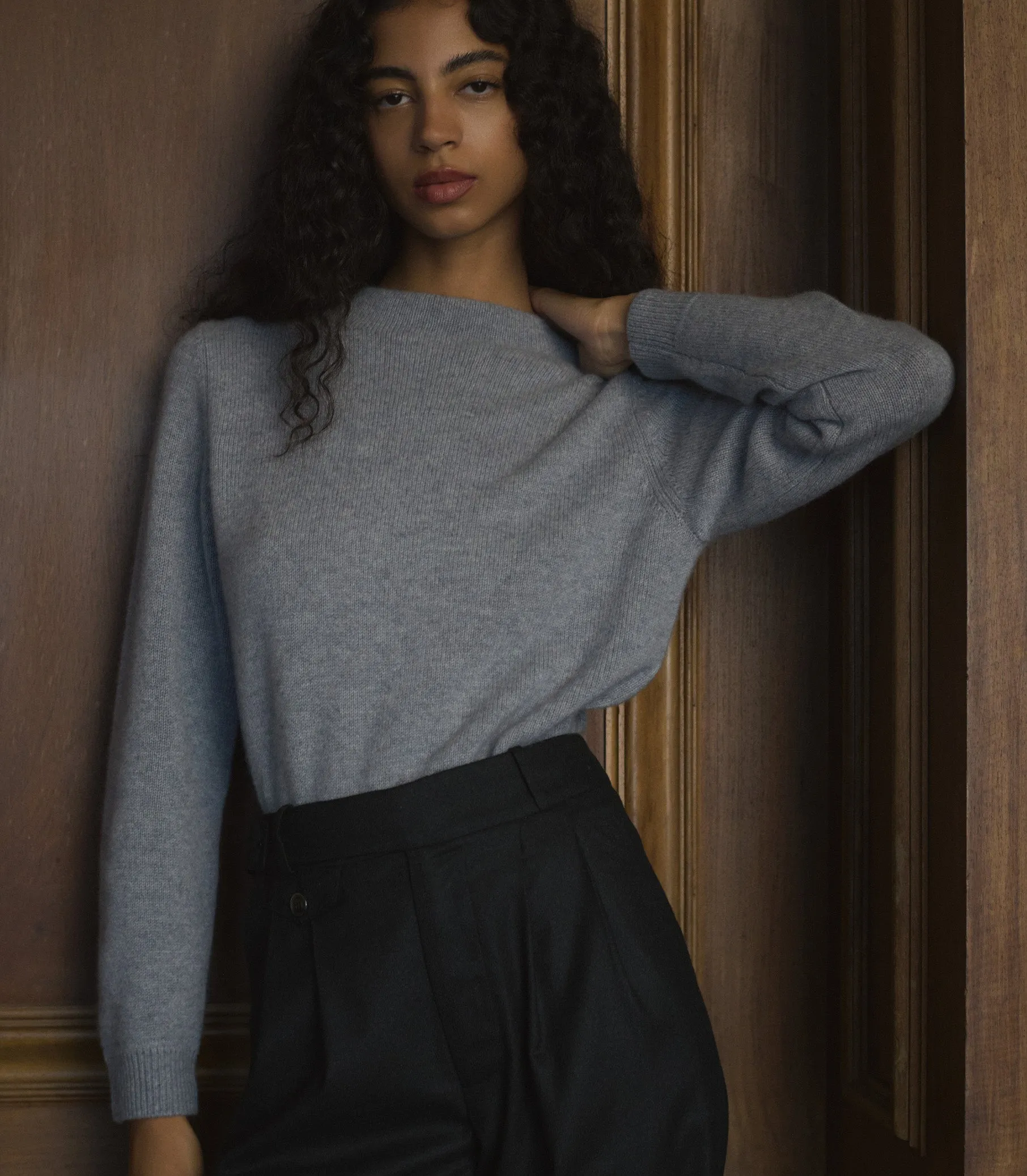 MAIRE CASHMERE SWEATER -- CLOUD GREY sold by Doen