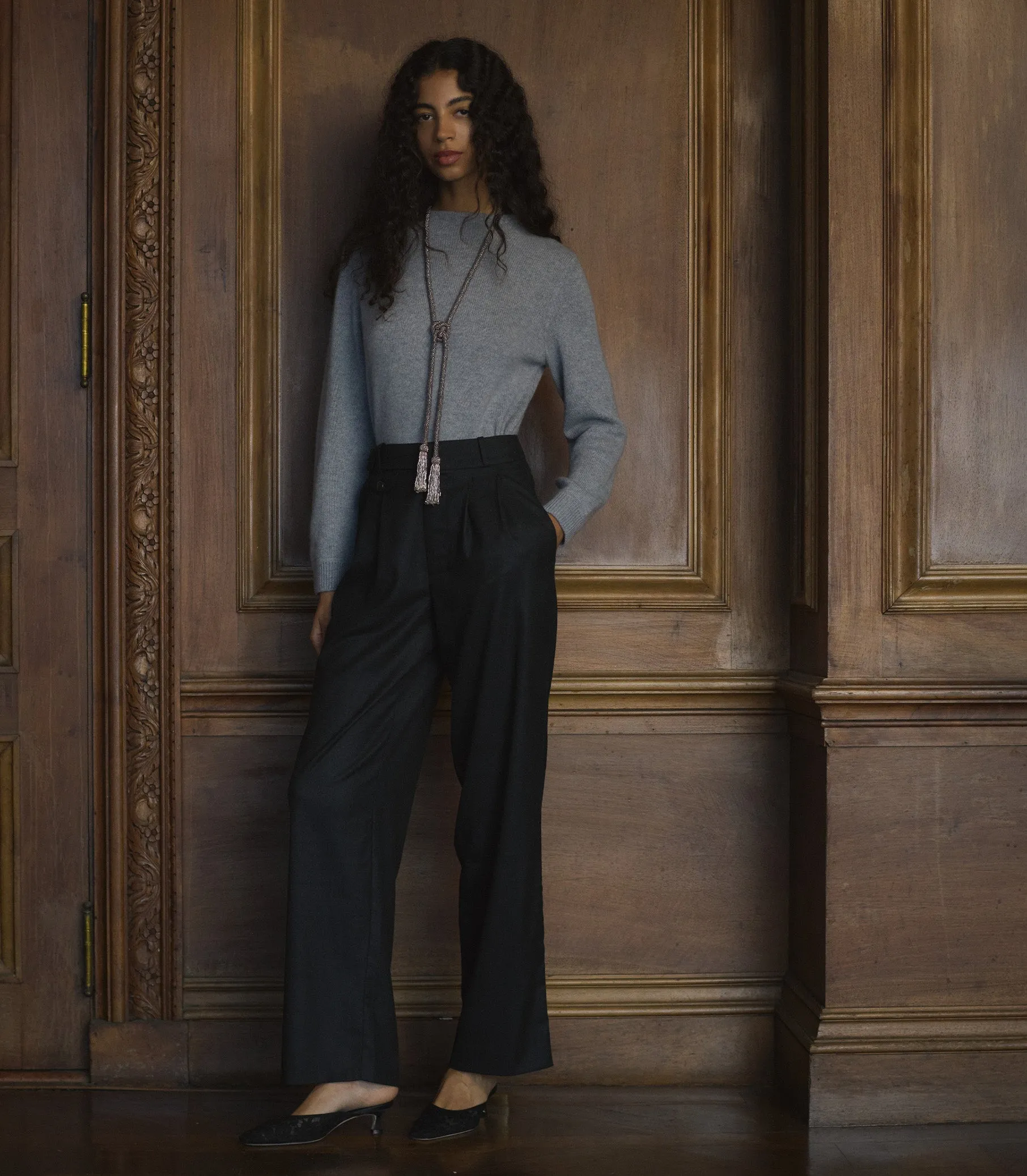 MAIRE CASHMERE SWEATER -- CLOUD GREY sold by Doen product image thumbnail 4