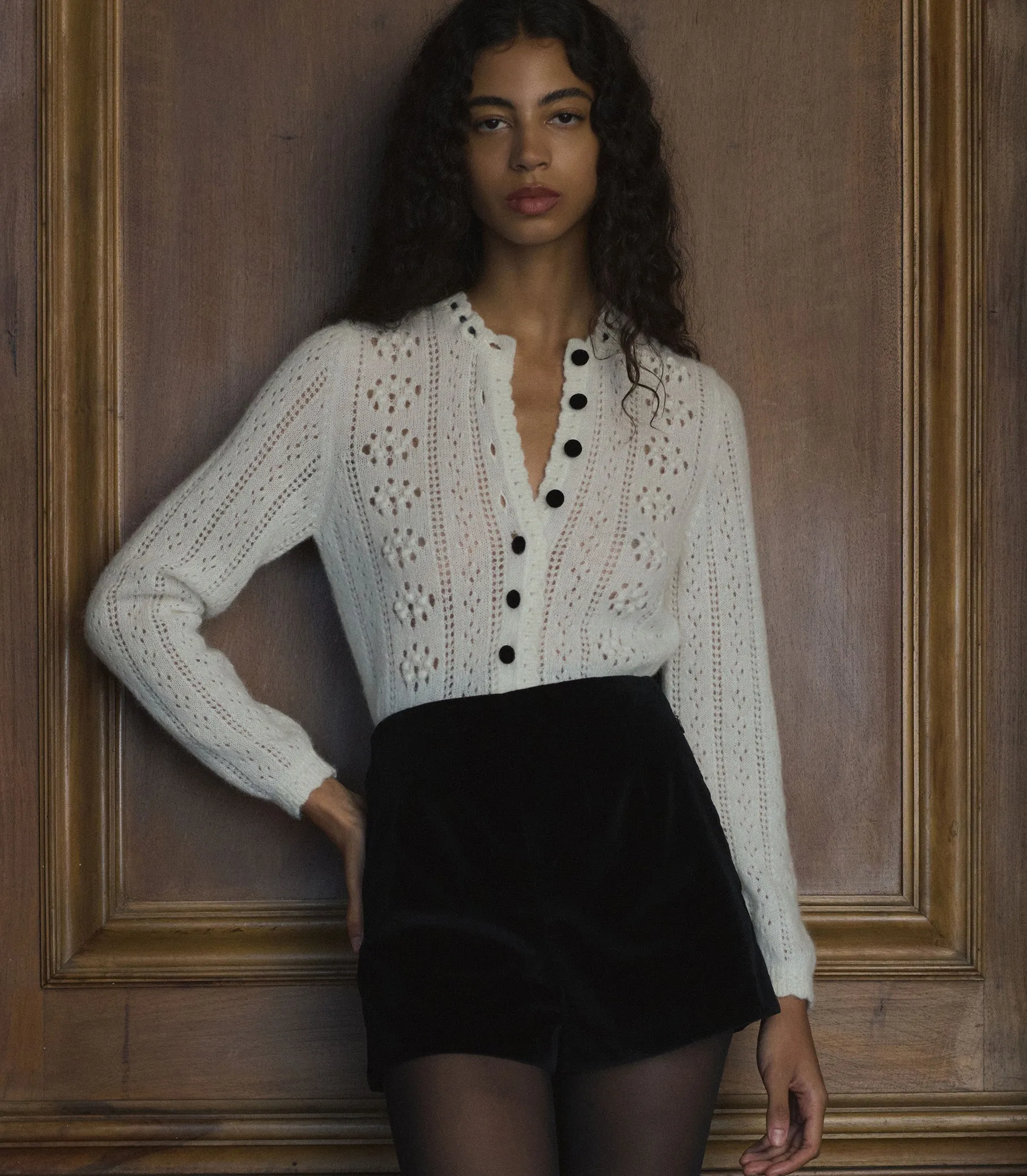 COSETTE CARDIGAN -- IVORY sold by Doen product image thumbnail 3