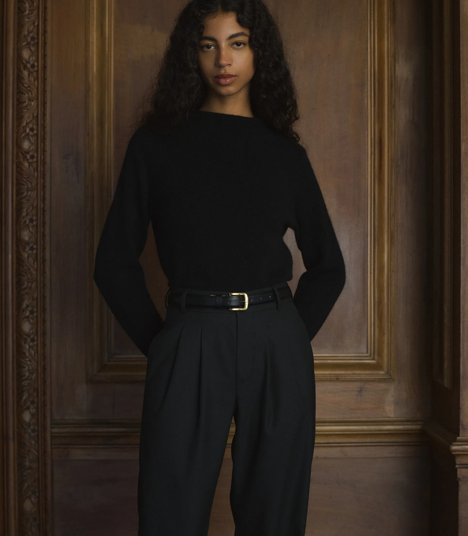 MAIRE CASHMERE SWEATER -- BLACK sold by Doen