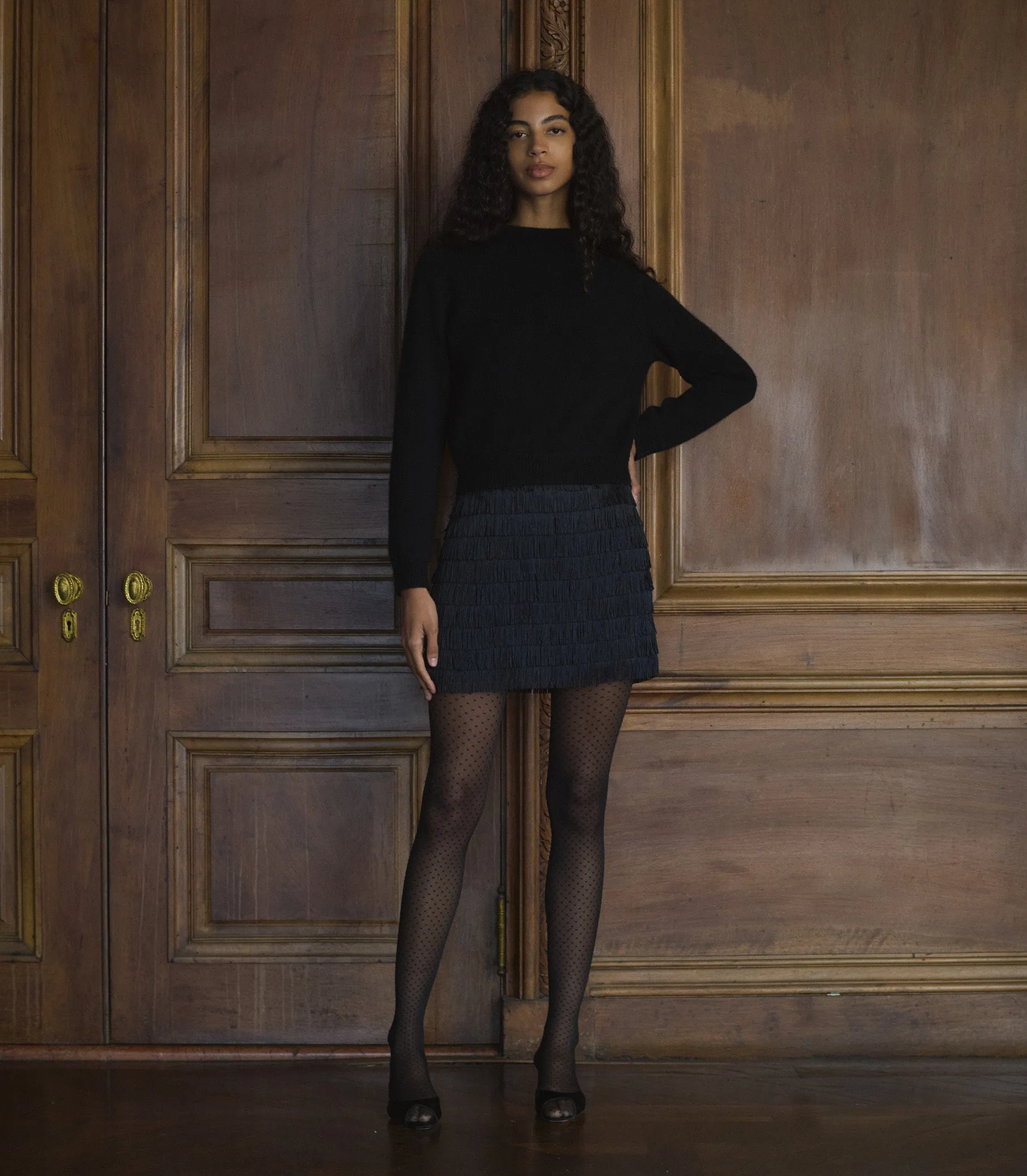 MAIRE CASHMERE SWEATER -- BLACK sold by Doen product image thumbnail 2