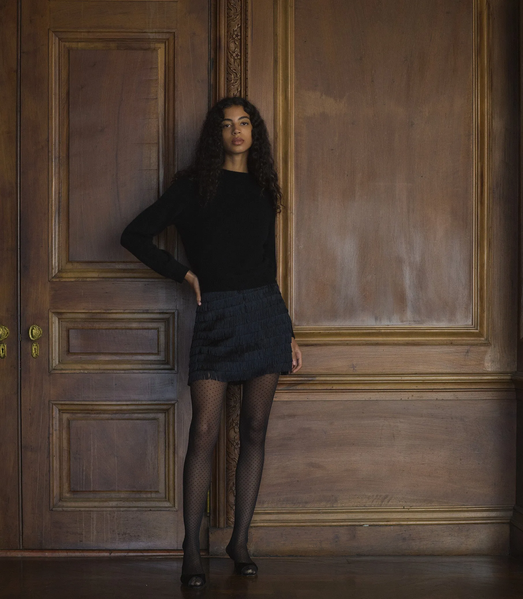 MAIRE CASHMERE SWEATER -- BLACK sold by Doen product image thumbnail 3