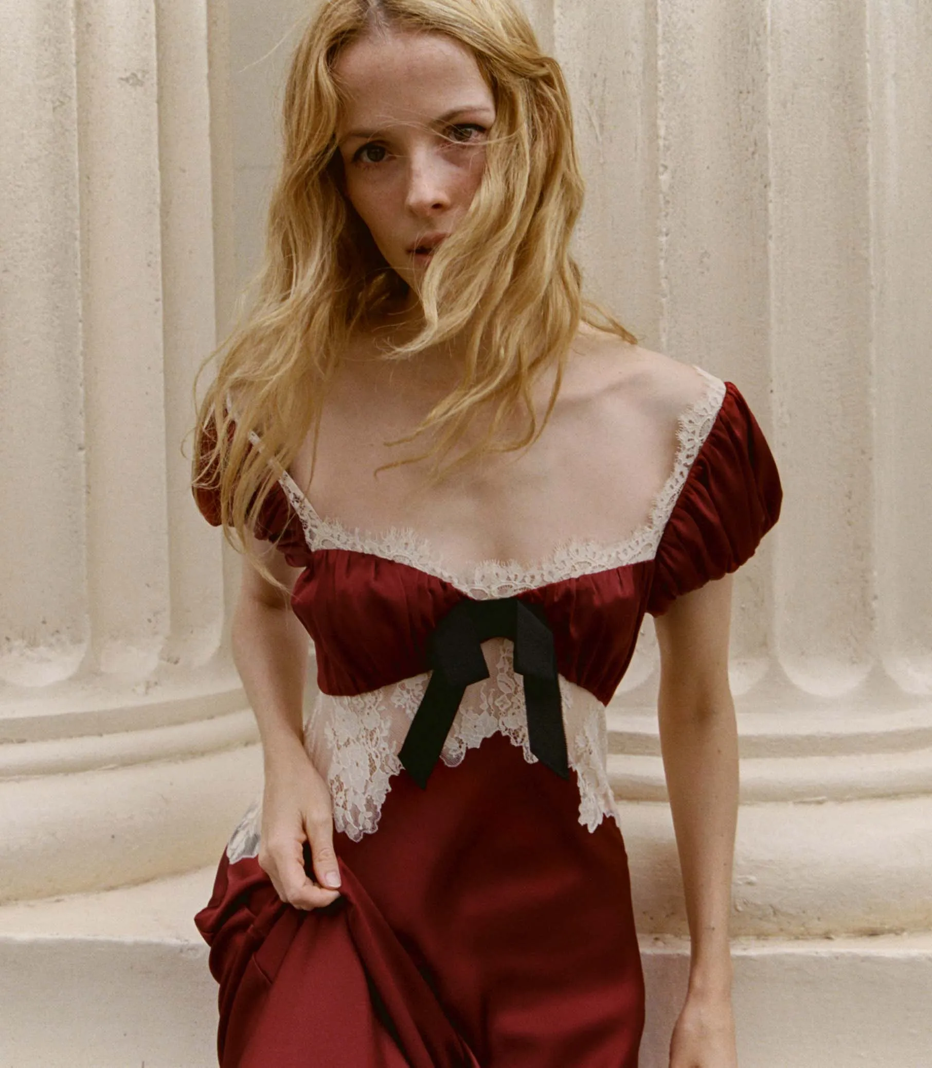 VEDA DRESS -- ELDERBERRY sold by Doen