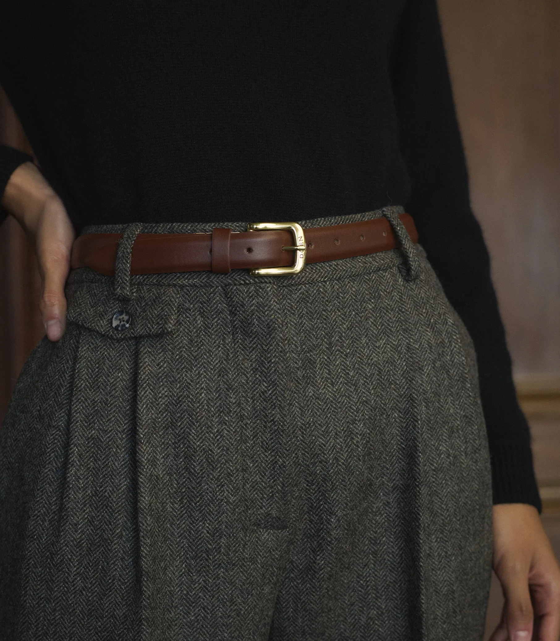 COLT BELT -- MARRONE BOX CALF sold by Doen