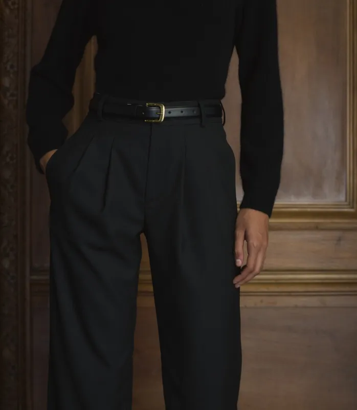 COLT BELT -- BLACK BOX CALF sold by Doen