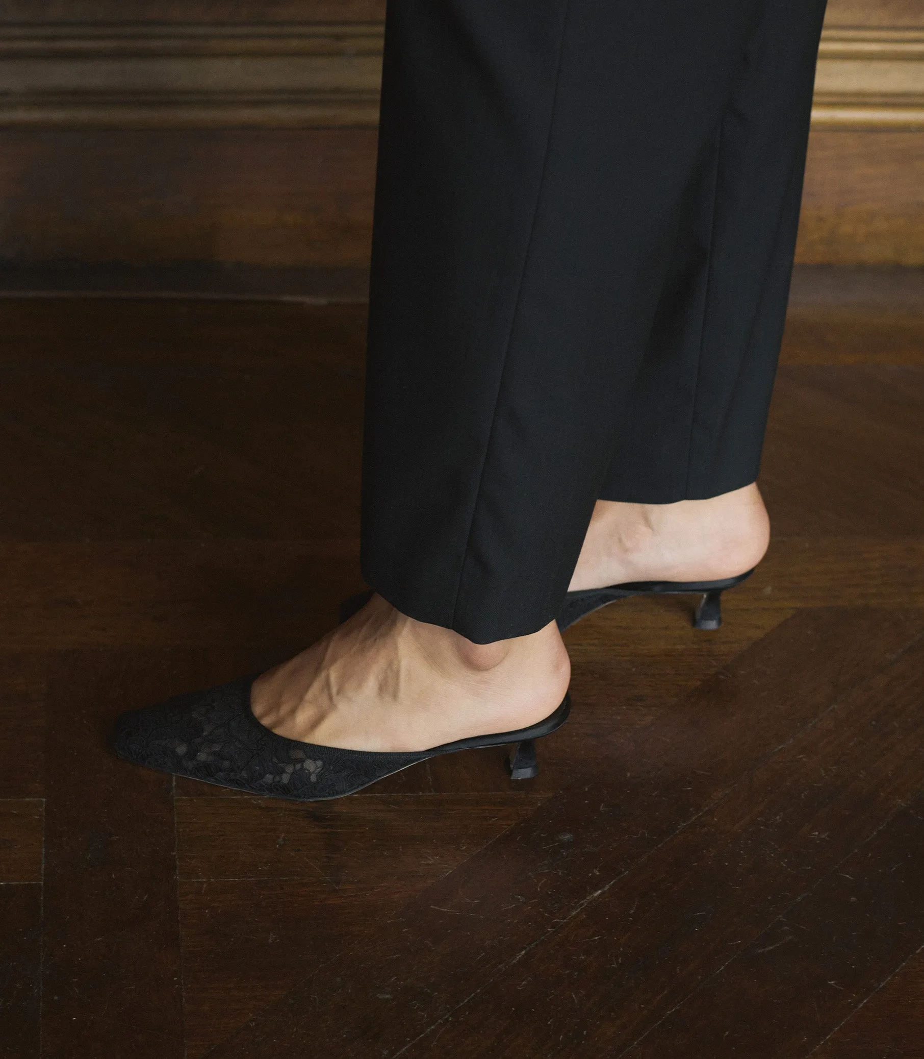 LUMA HEEL -- BLACK LACE sold by Doen product image thumbnail 2