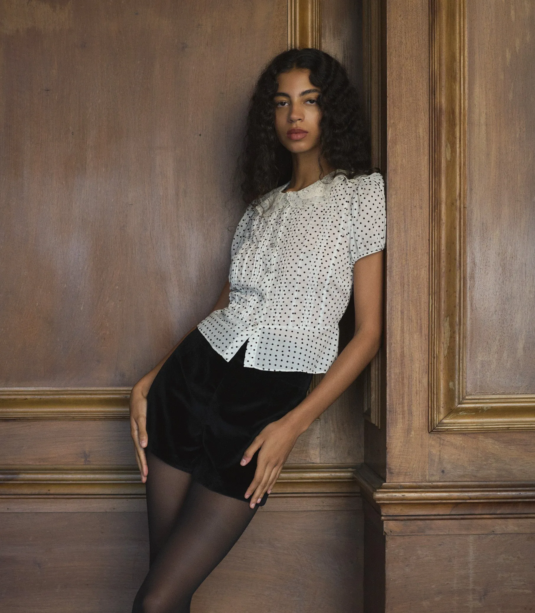 OLETA TOP -- SEA SALT DOT sold by Doen product image thumbnail 4