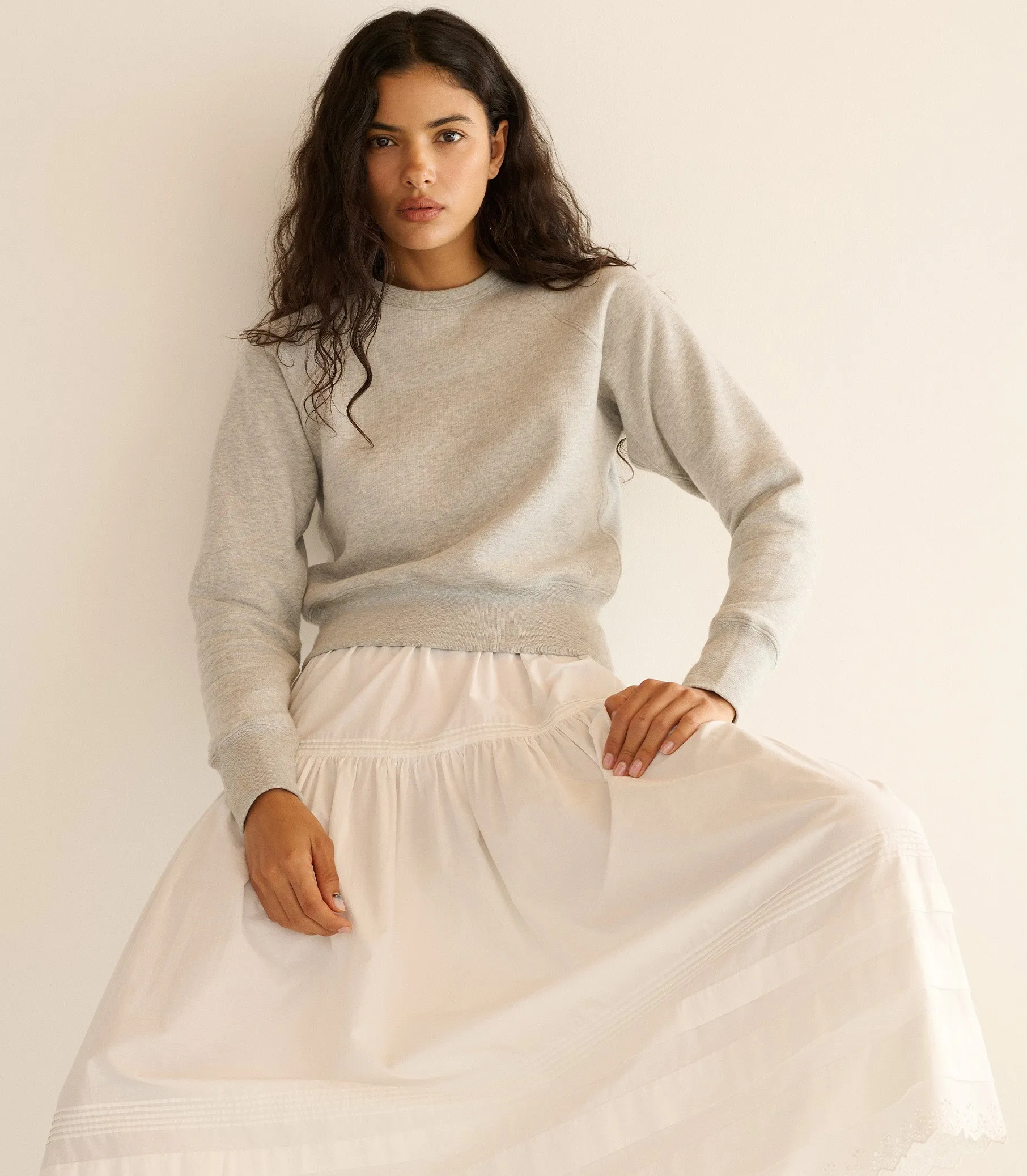 VELMA SWEATSHIRT -- HEATHER GREY sold by Doen product image thumbnail 2