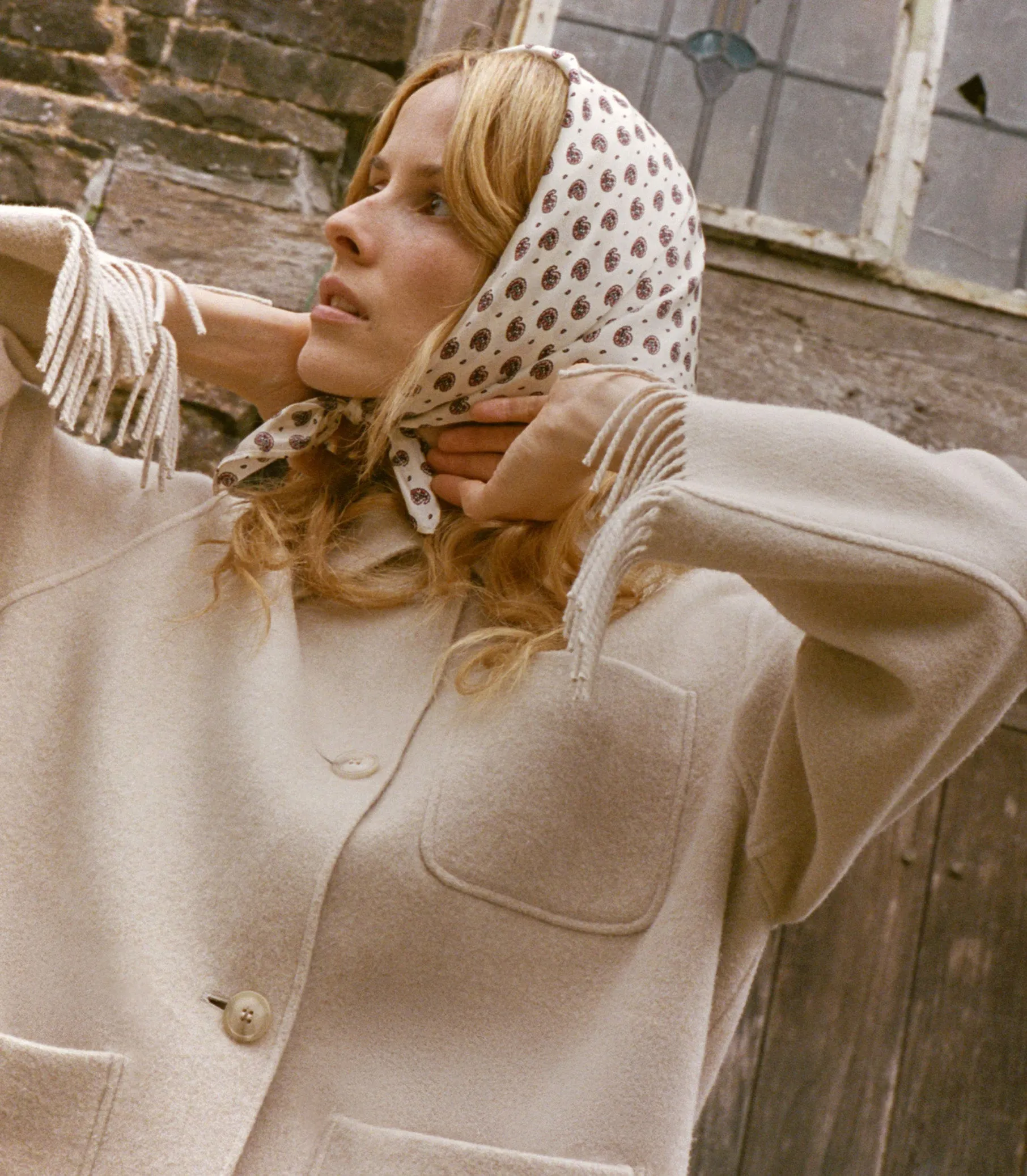 GERMAIN FRINGE COAT -- BUTTER CREAM sold by Doen product image thumbnail 3