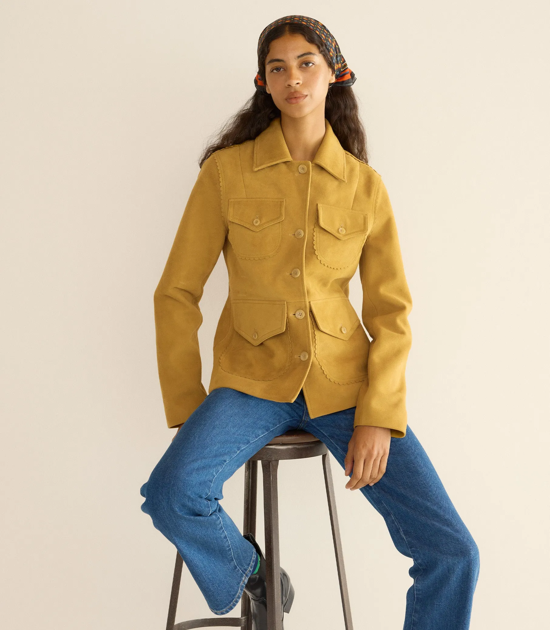 VARTAN JACKET -- WILD CHICORY sold by Doen