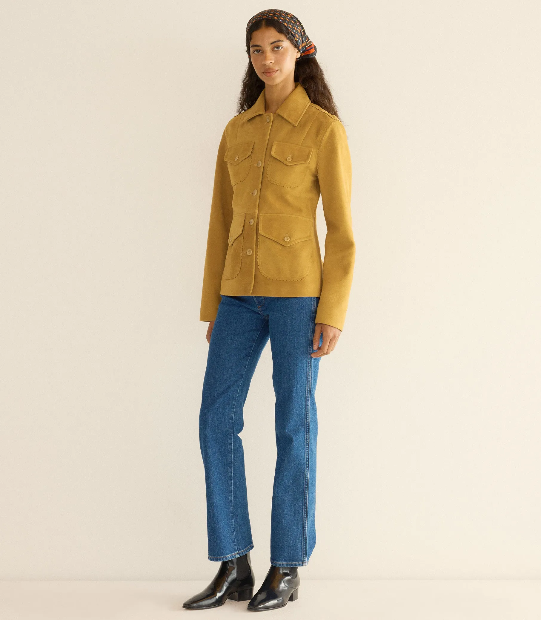 VARTAN JACKET -- WILD CHICORY sold by Doen product image thumbnail 4