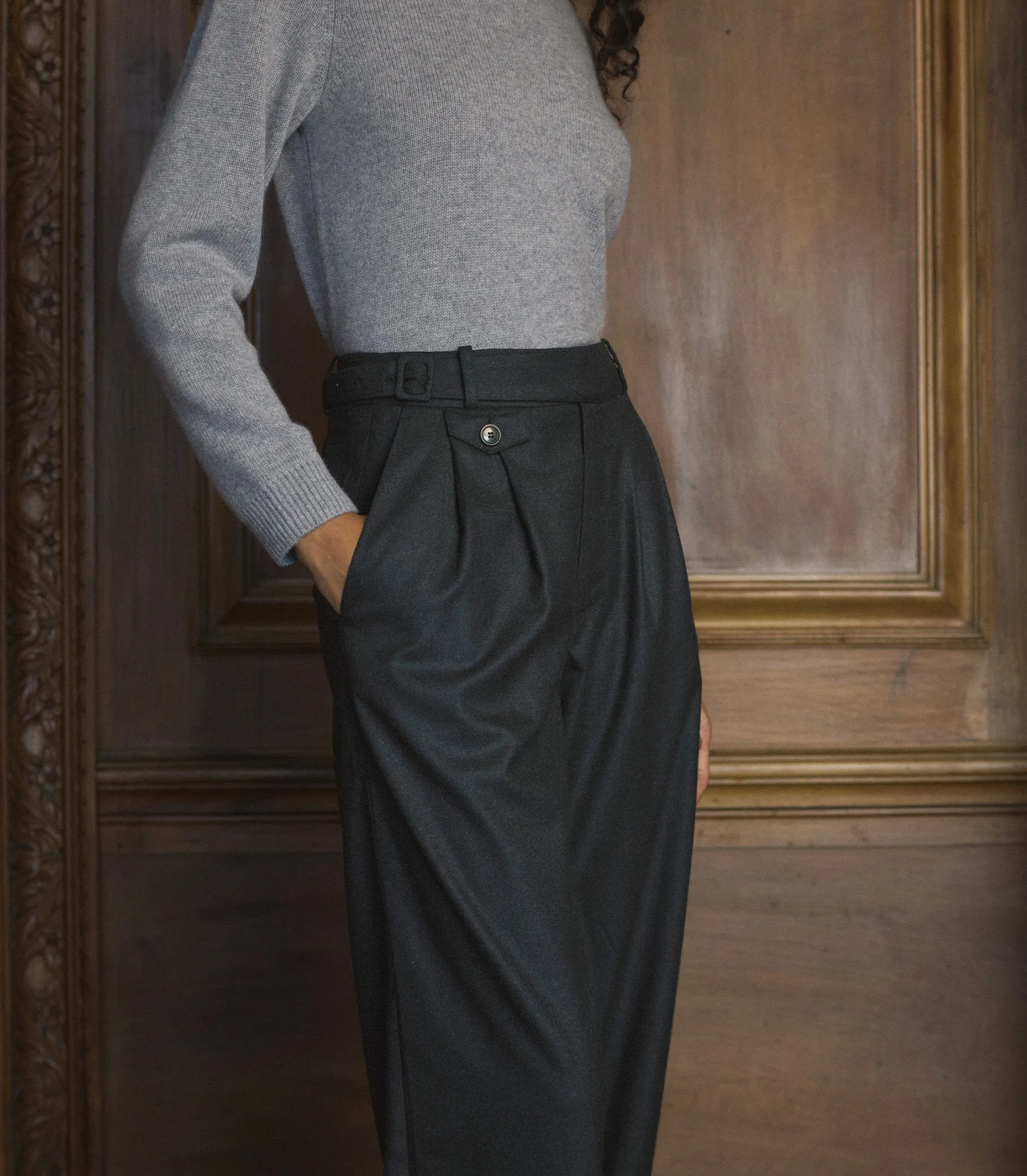 GRIFFIN PANT -- DARK CHARCOAL sold by Doen product image thumbnail 3