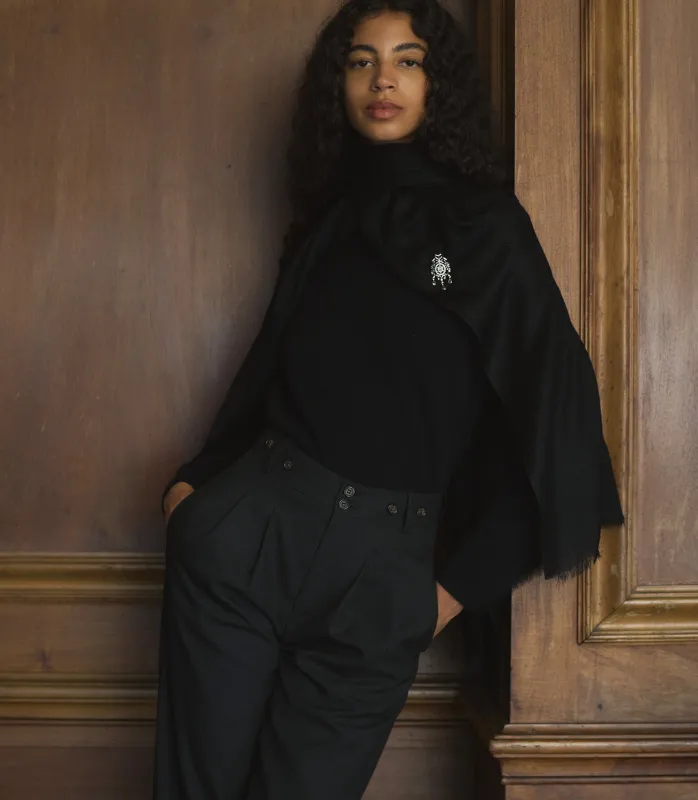 PASHMINA SCARF -- BLACK sold by Doen